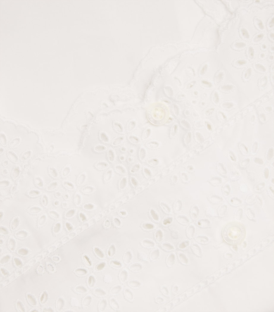 Organic Cotton The Eyelet Tank Top WHITE Image 5