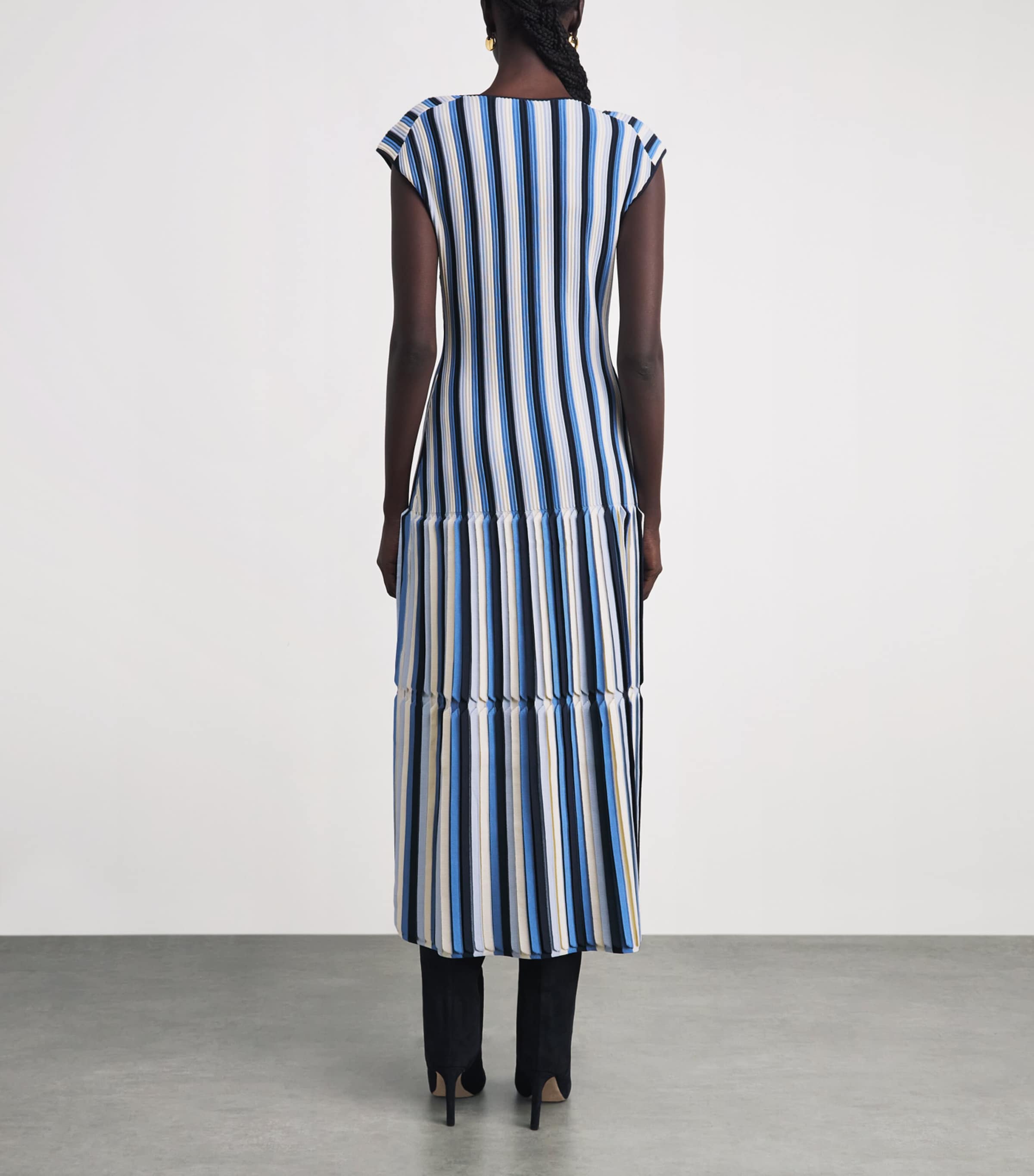 Simkhai Womens Striped Lianne Midi Dress Cerulean Multi Image 4
