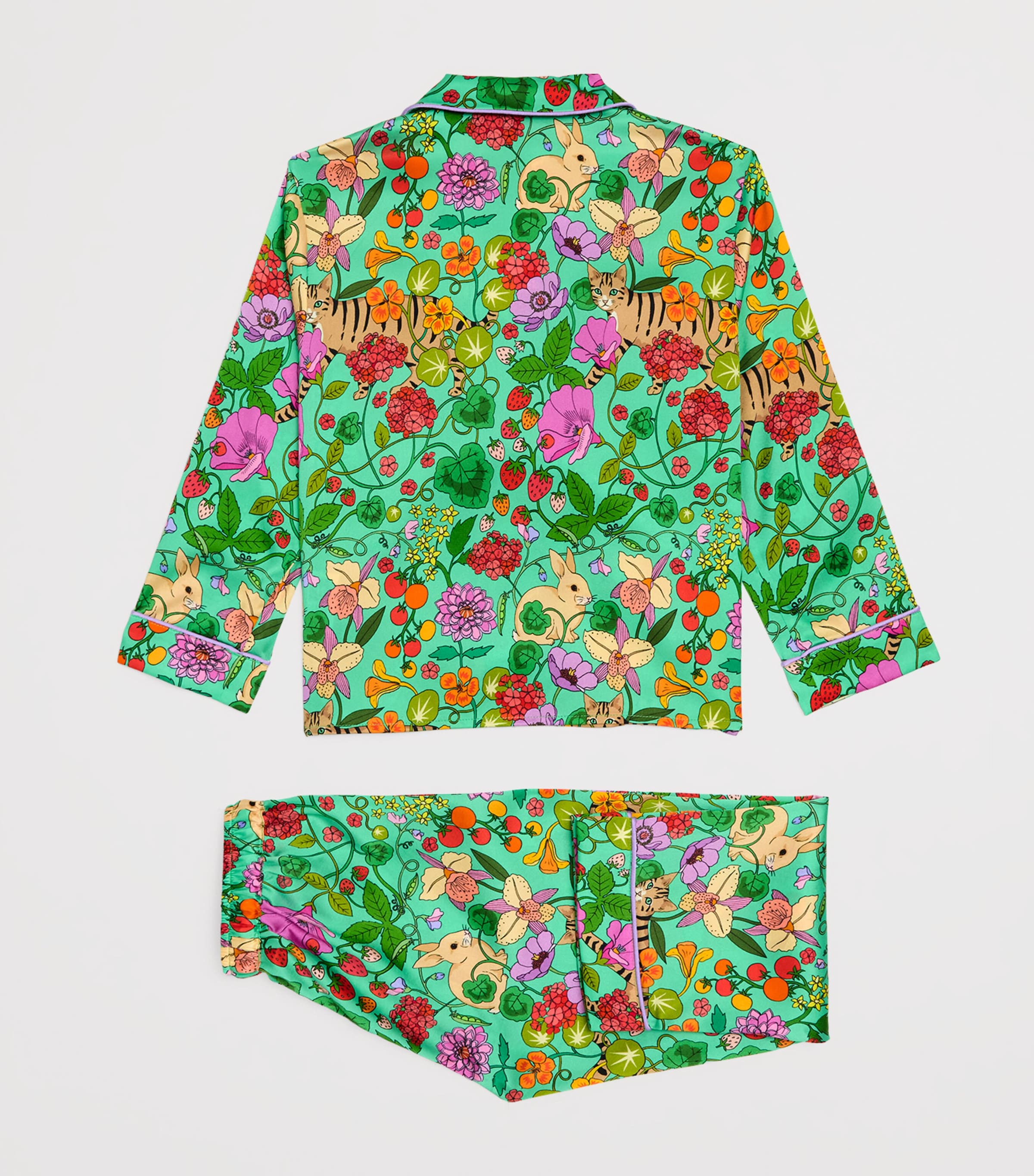 Silk In The Greenhouse Pyjama Set (2-13 Years) GREEN Image 2