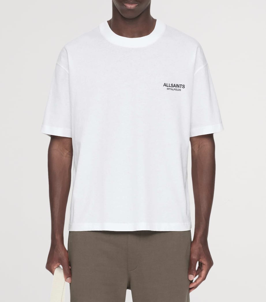 AllSaints Mens Organic Cotton Shadow T-Shirt Optic White Image 3