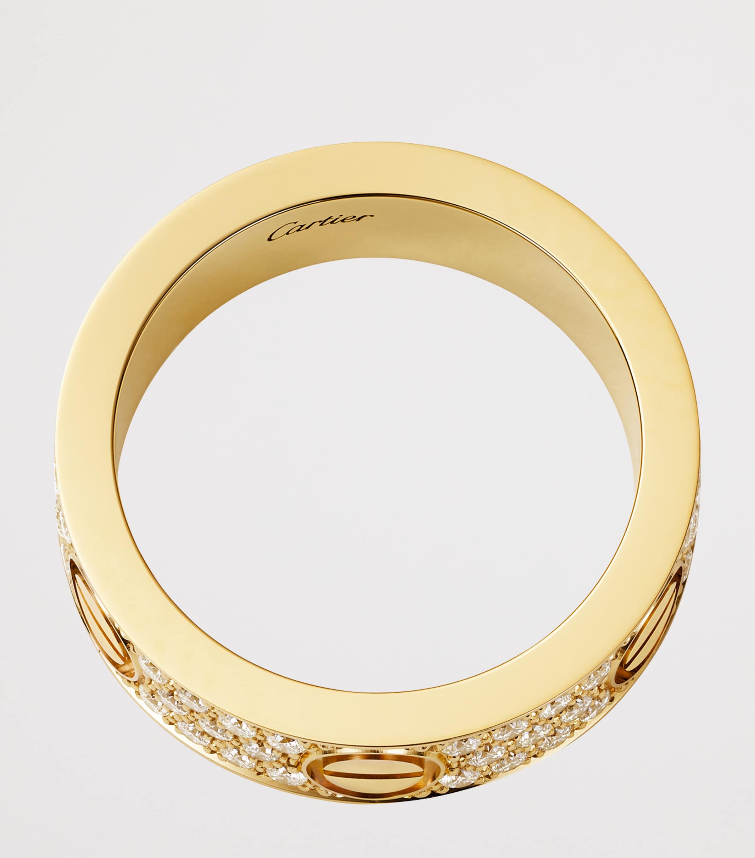 Cartier Yellow Gold and Pavé Diamond LOVE Ring Yellow Gold Image 2