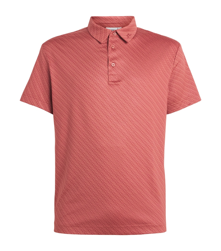 J Lindeberg Mens Tod Print Polo Shirt Flight Bridge Image 1