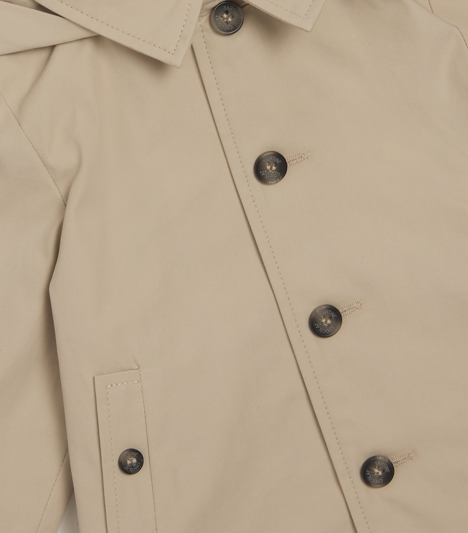 Tartine et Chocolat Hooded Trench Coat (3-36 Months) Dune Image 3
