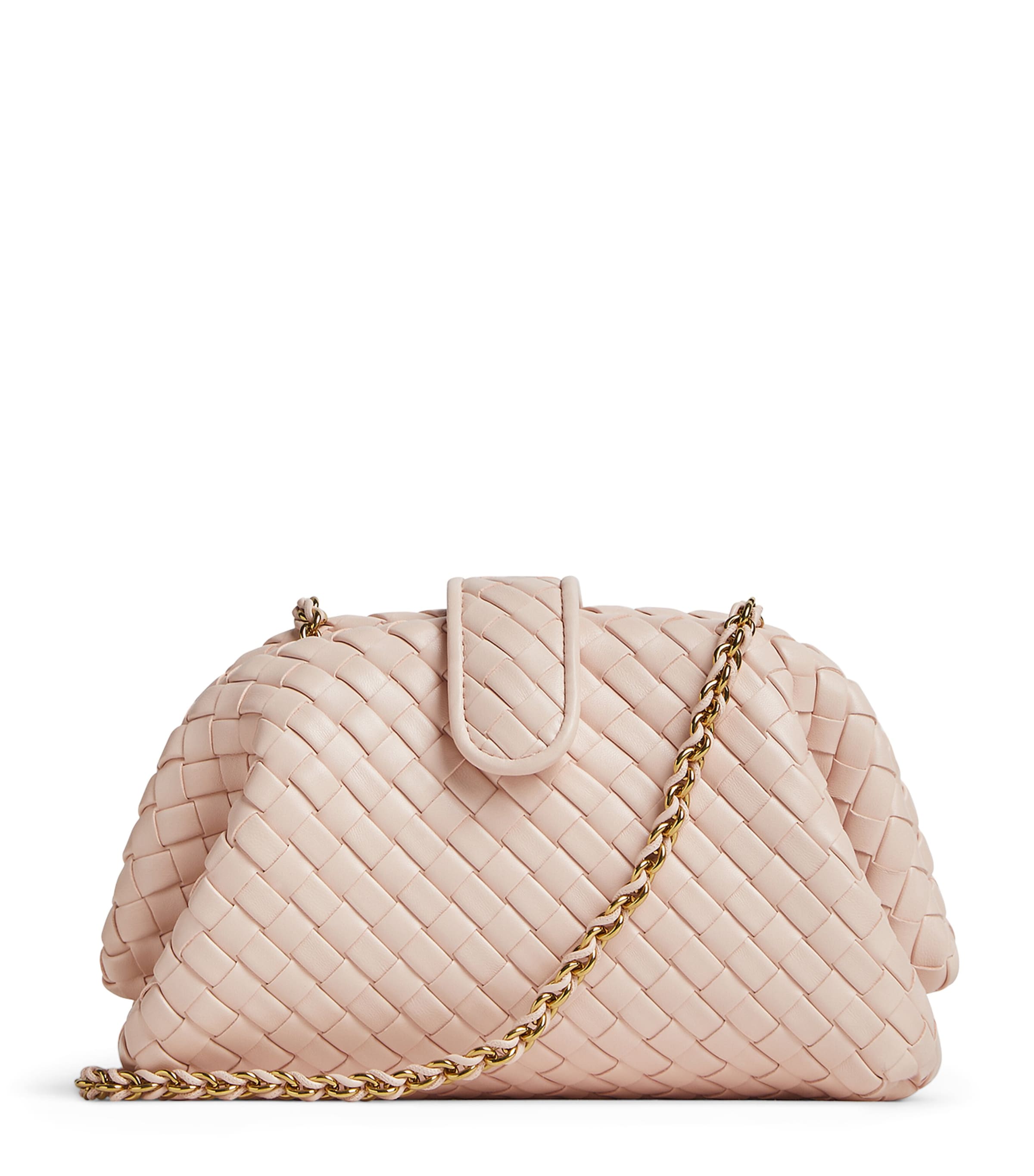 Bottega Veneta Small Leather Lauren 1980 Clutch Bag In Pink