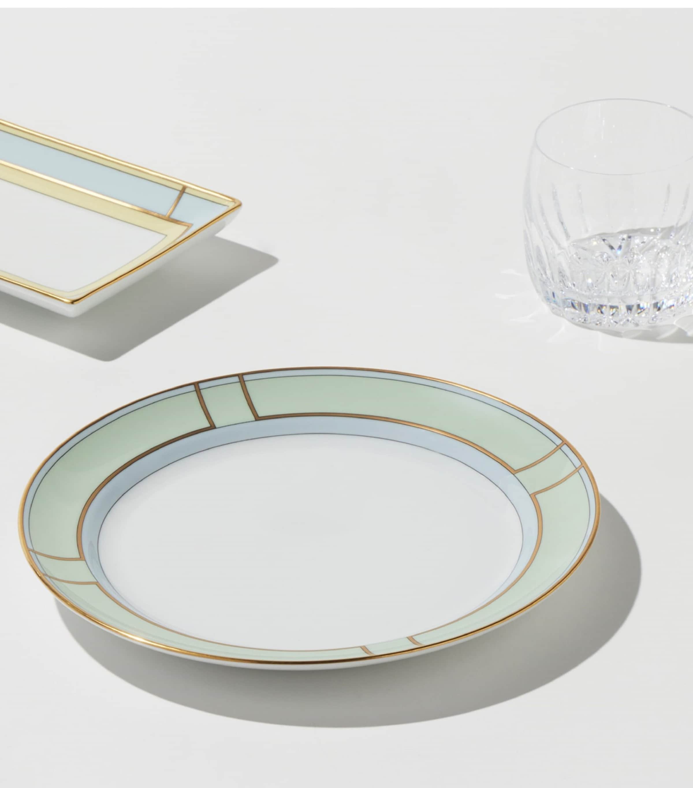 GINORI 1735 Porcelain Colonna Diva Verde Side Plate (24cm) Image 2