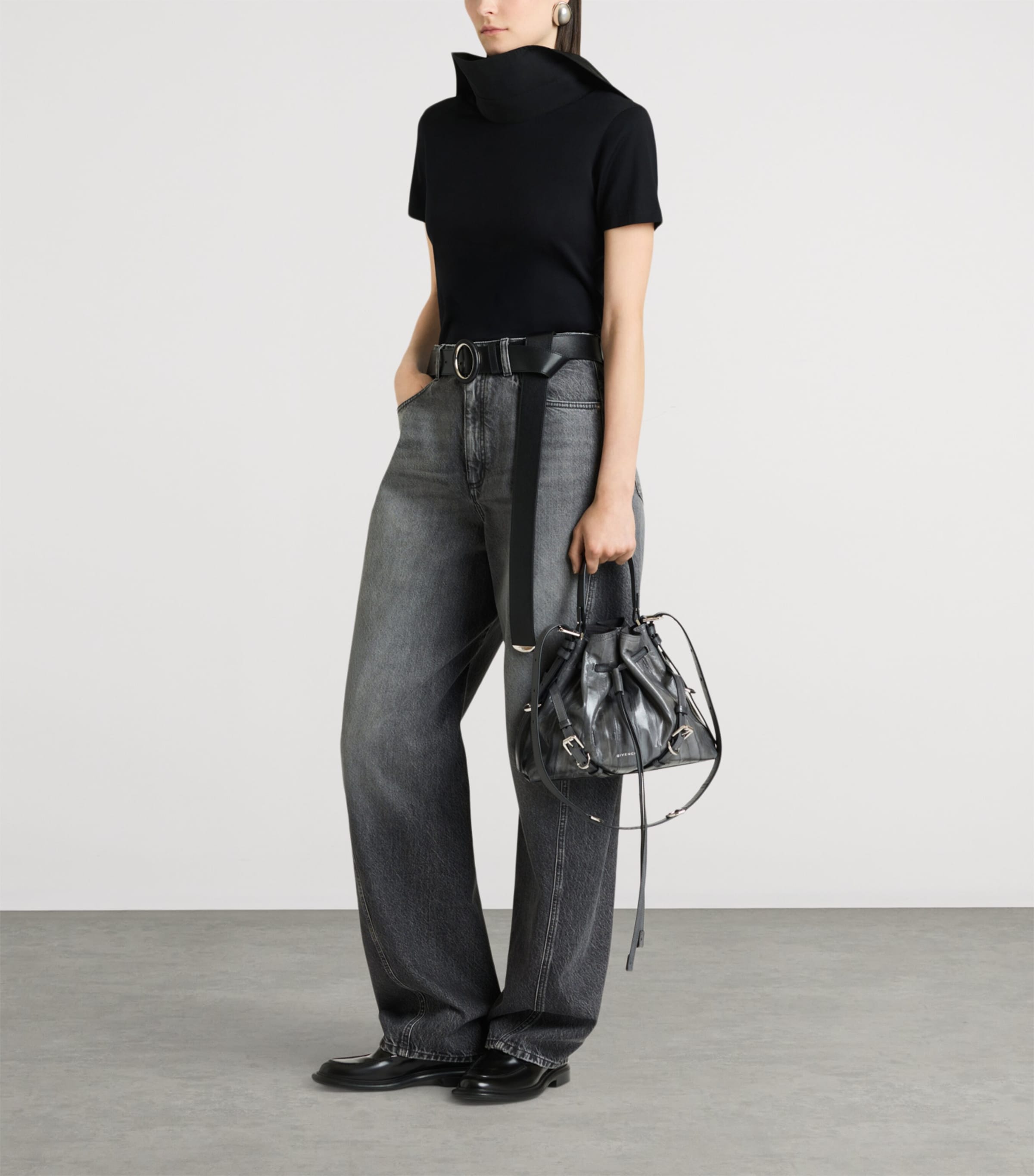 Givenchy Womens Cotton Reverse Collar T-Shirt Image 3