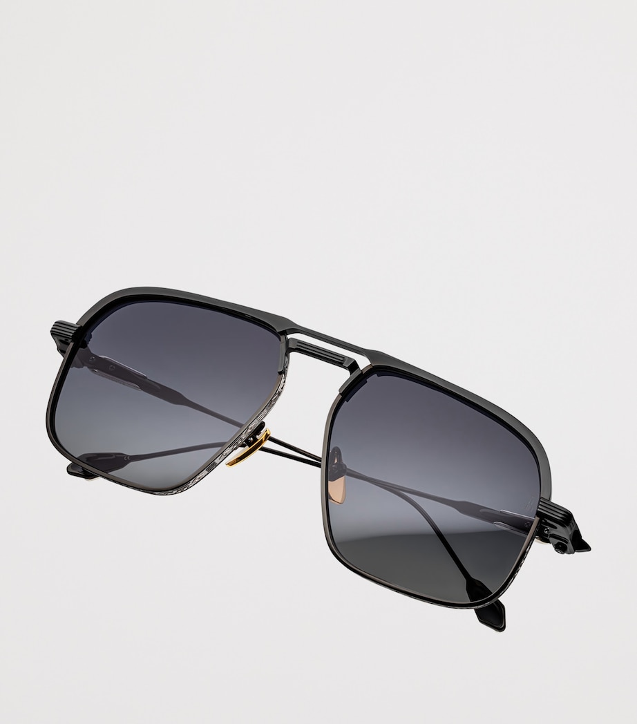 Jacques Marie Mage Labarge Aviator Sunglasses Corbeau Image 3