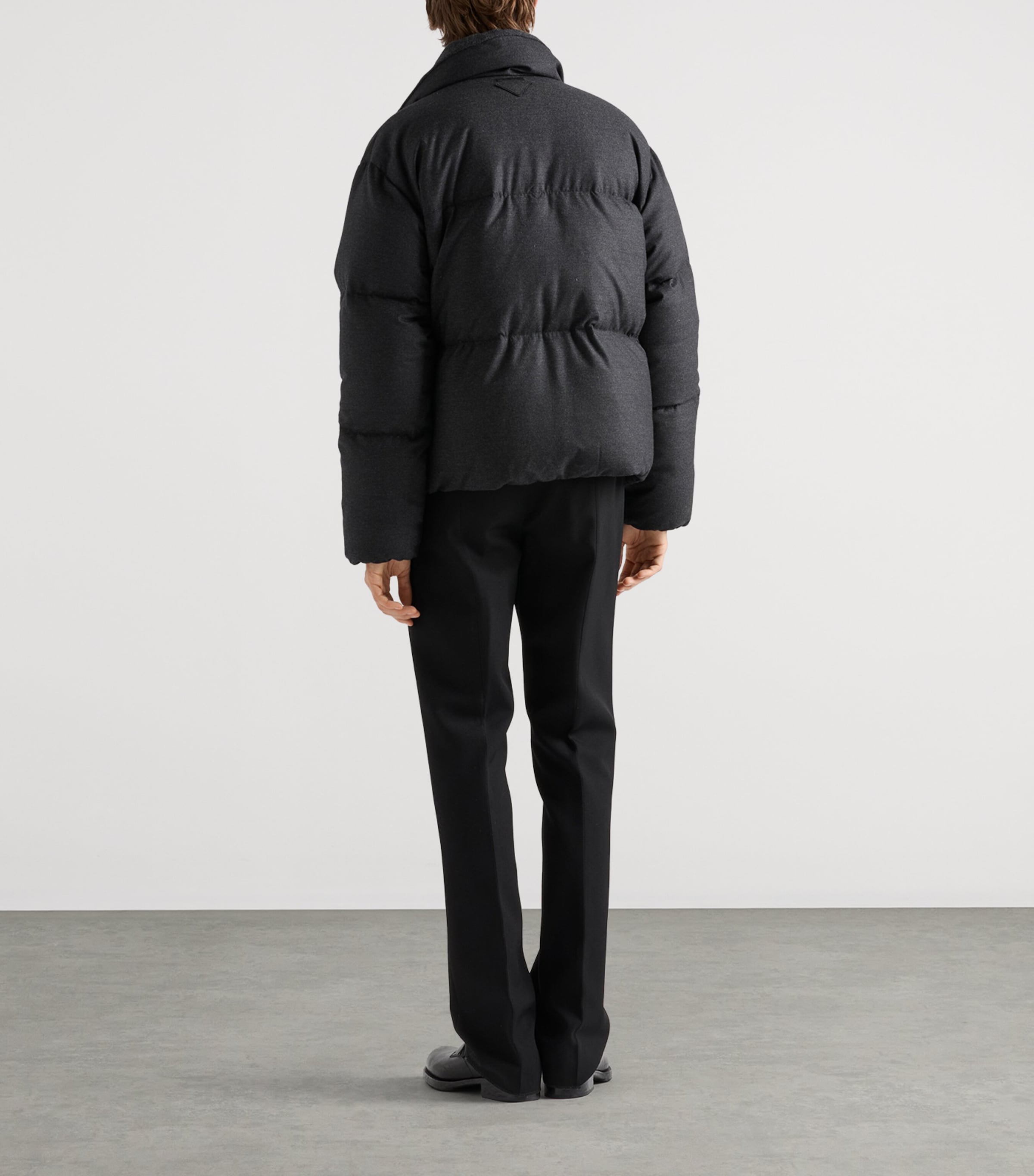 Prada Mens Cashmere Puffer Jacket Grey Image 5