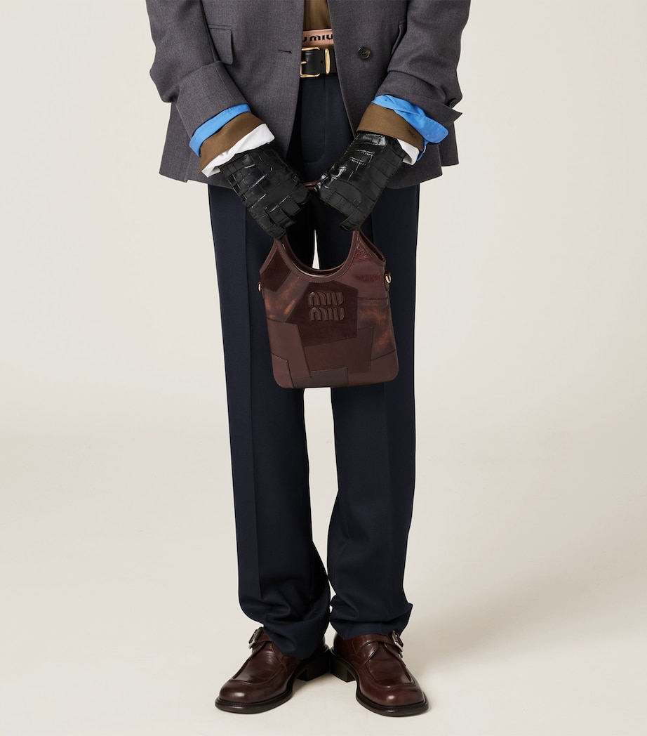 Leather Patchwork Ivy Top-Handle Bag F0NBL Image 4