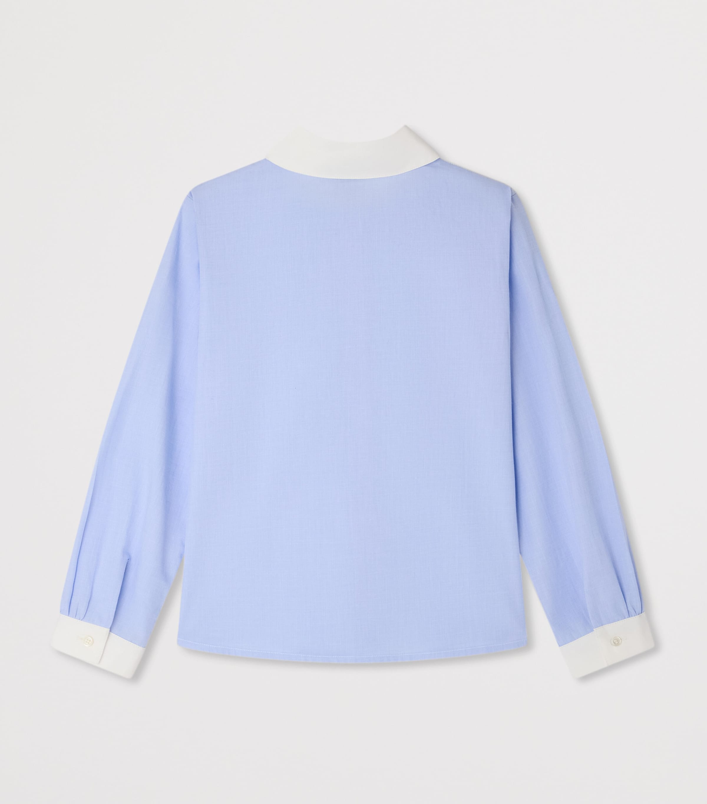 Bonpoint x Maison Kitsuné Cotton Shirt (4-12 Years) Bleu Image 2