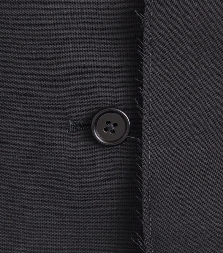 Jil Sander Womens Wool Gabardine Blazer Black Image 6