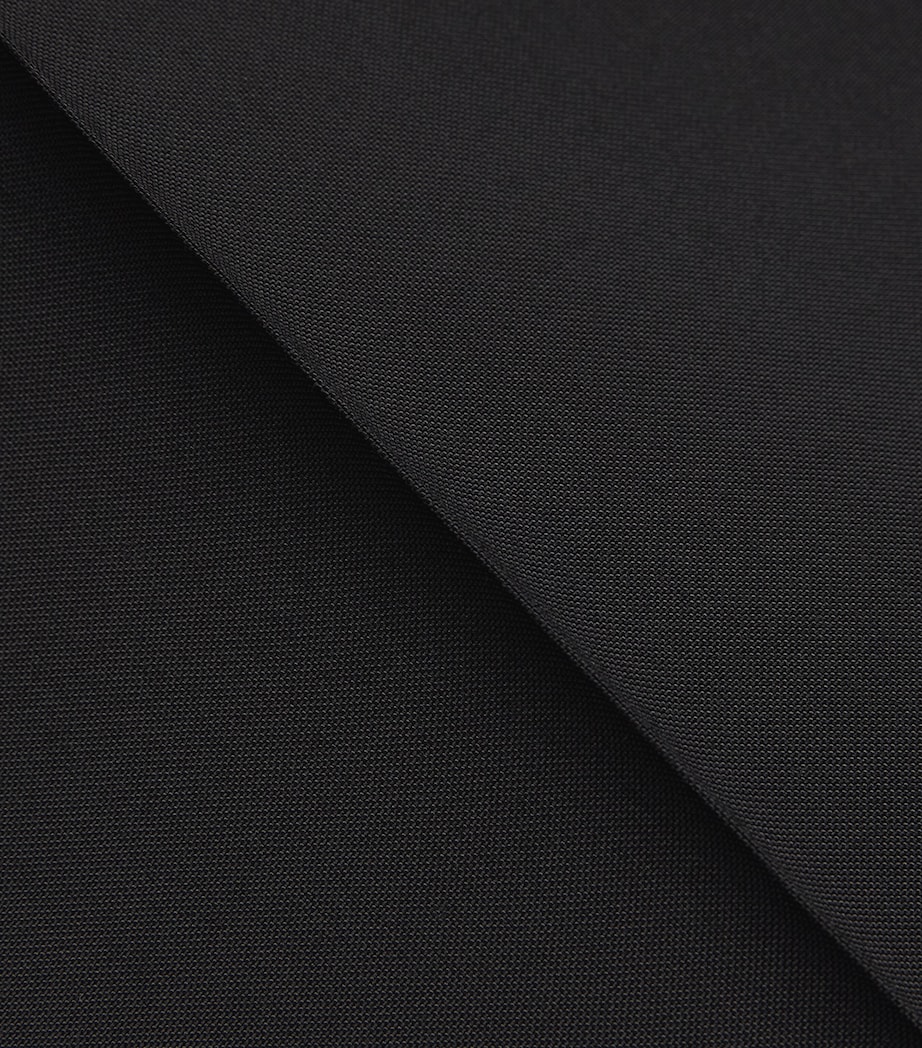 Double-Pleat Straight Trousers 001 BLACK Image 5