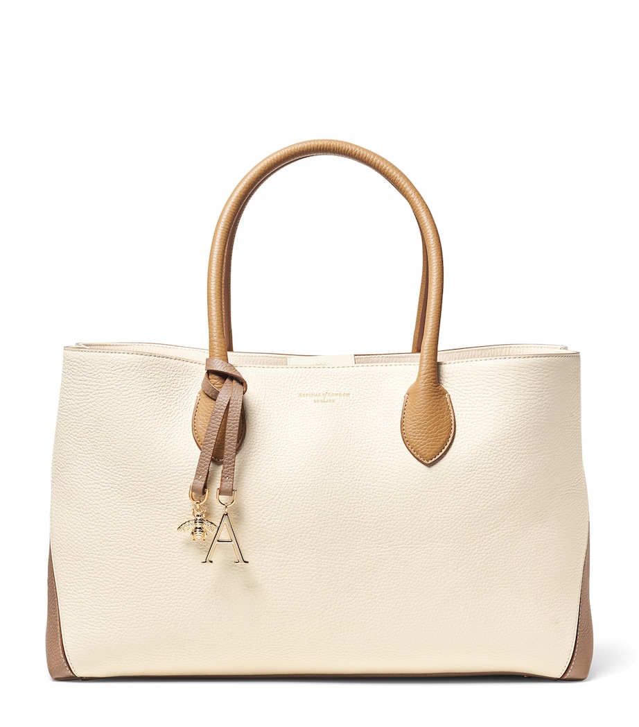 Leather London Tote Bag TAUPE Image 1