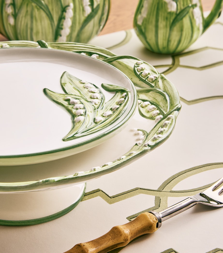 Lilly Of The Valley Cake Stand WHITE/GREEN Image 3