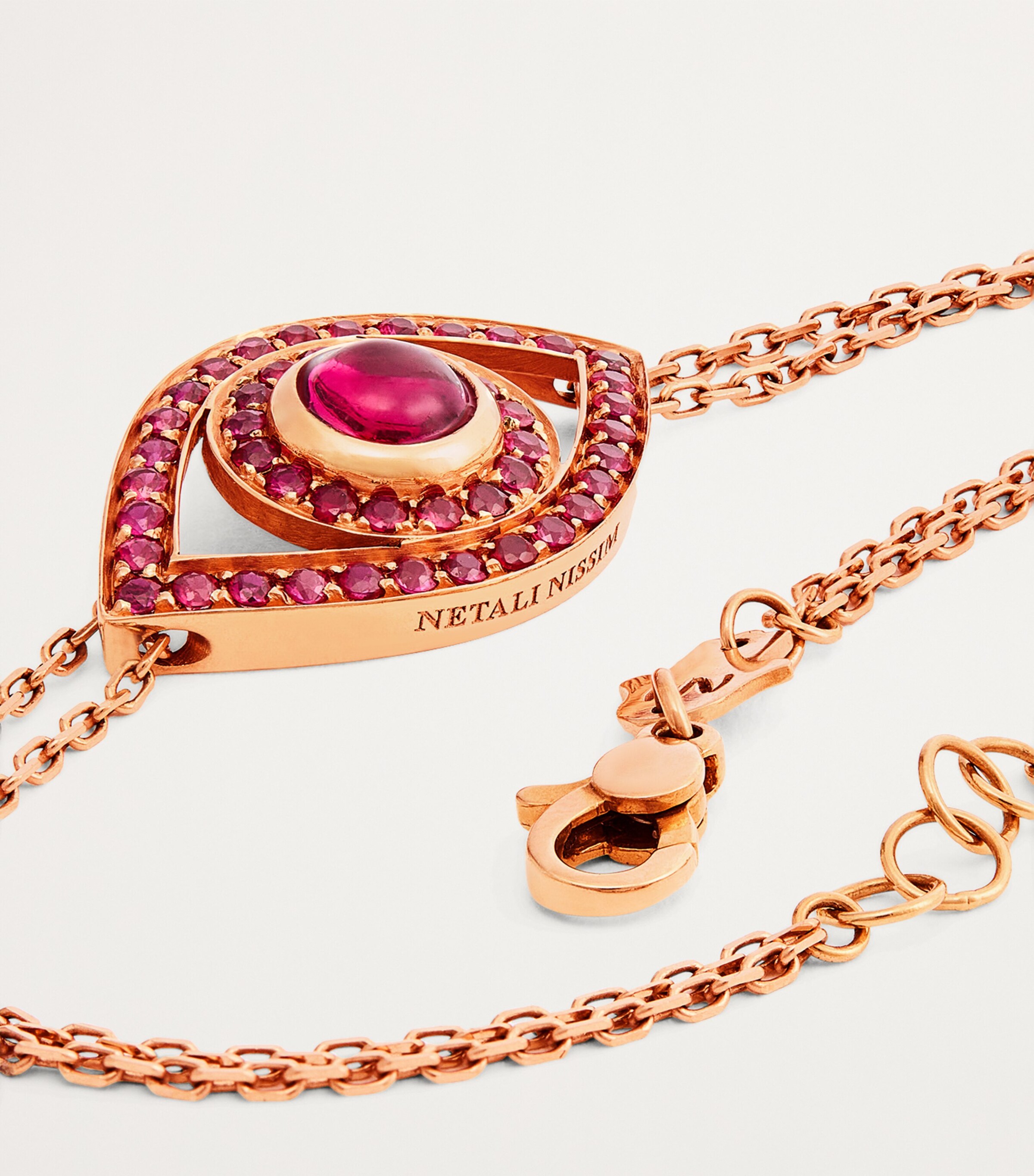 Rose Gold and Ruby Protected Eye Bracelet ROSE GOLD Image 4