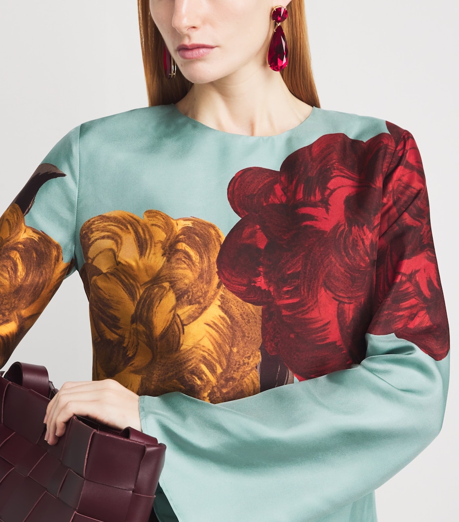 Silk Supreme Swing Mini Dress BU01PEONY PLACEE Image 6