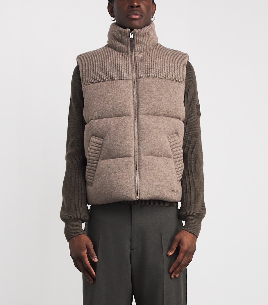 Wool-Cashmere Braxton Down Gilet COFFEE A Image 3