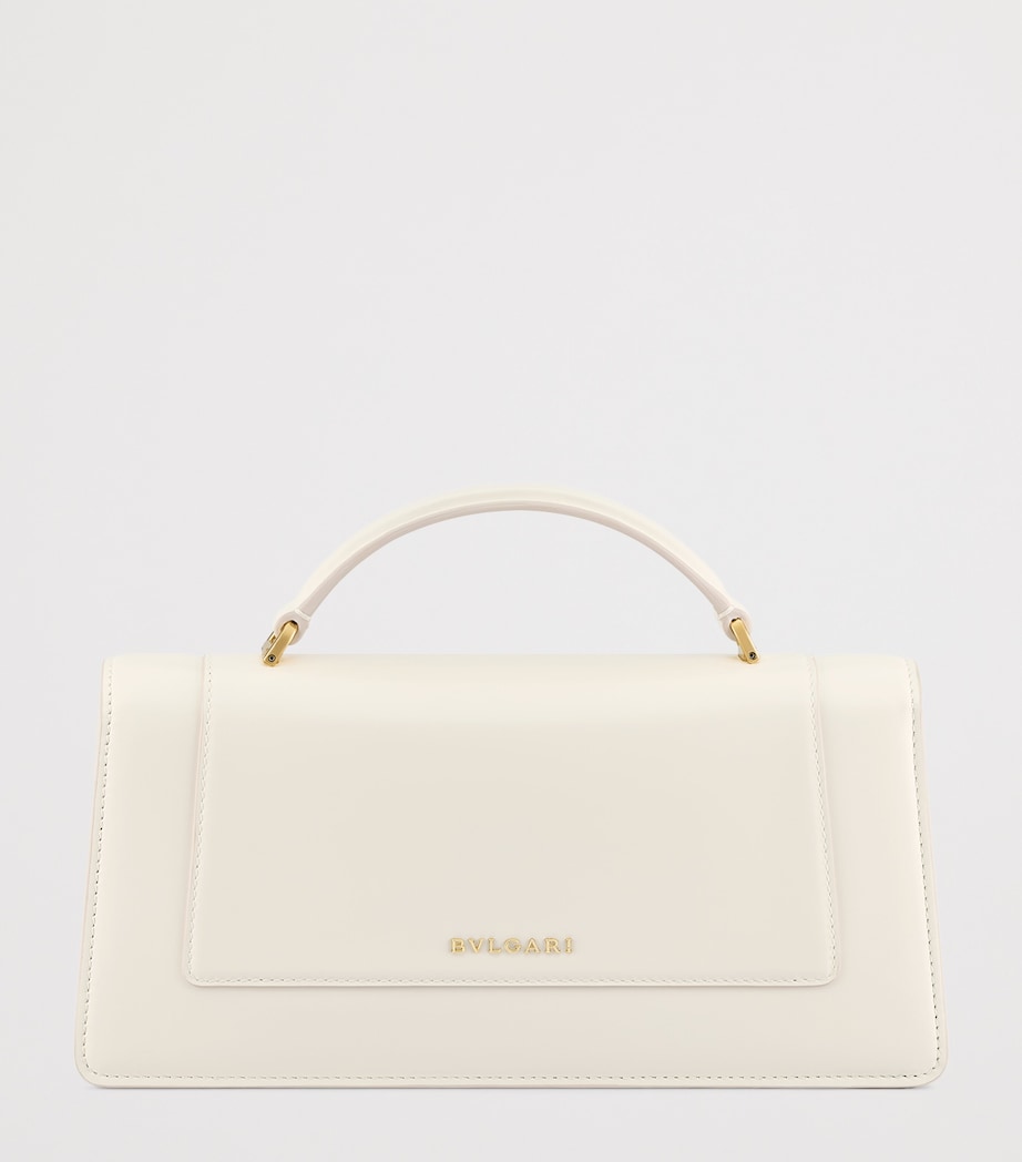 Bvlgari Leather Serpenti Forever Elongated Top-Handle Bag White Image 3