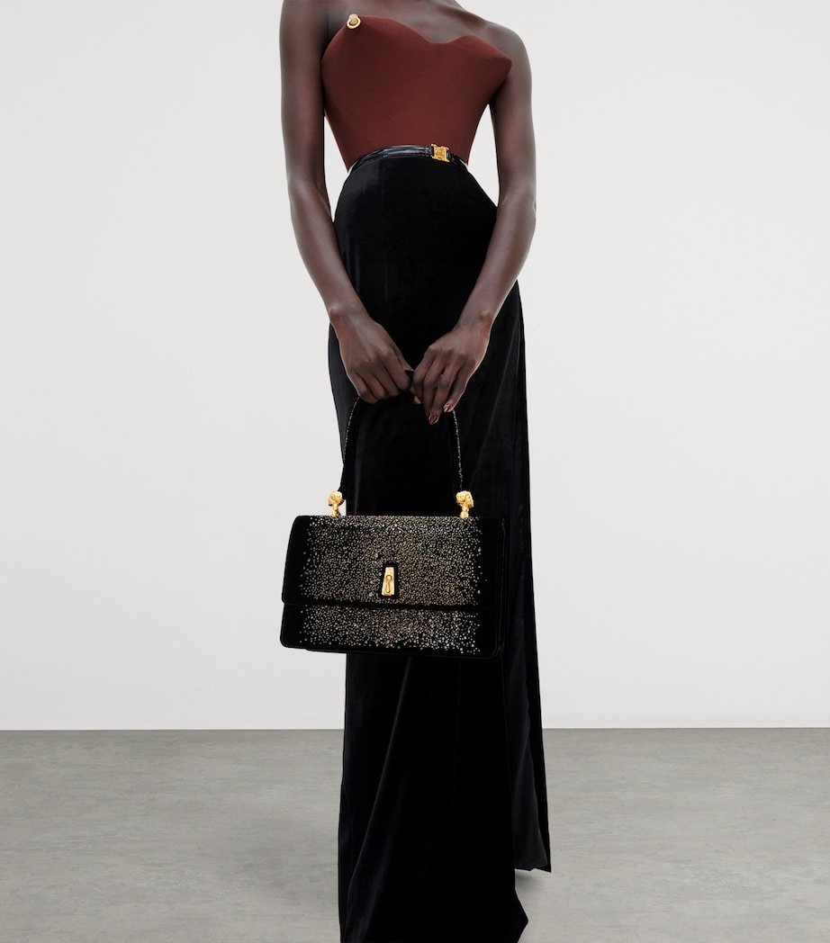 Schiaparelli Leather Slim Shoulder Bag Black Image 3