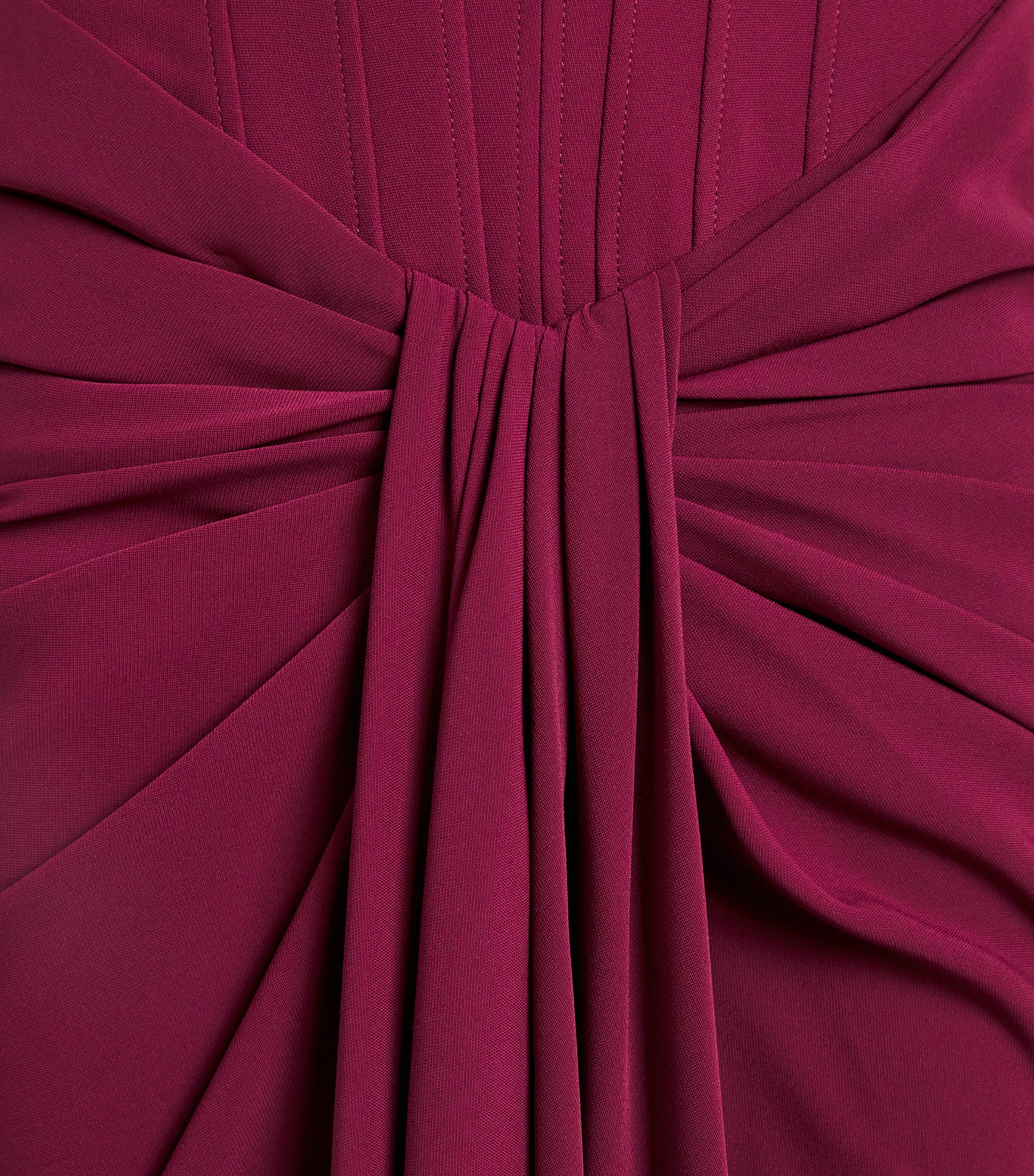 Zuhair Murad Womens Cady Strapless Gown Purple Potion Image 6