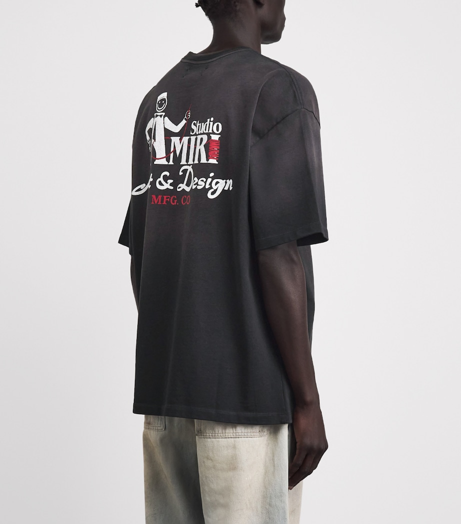 AMIRI Mens Cotton Studio T-Shirt Black Image 5