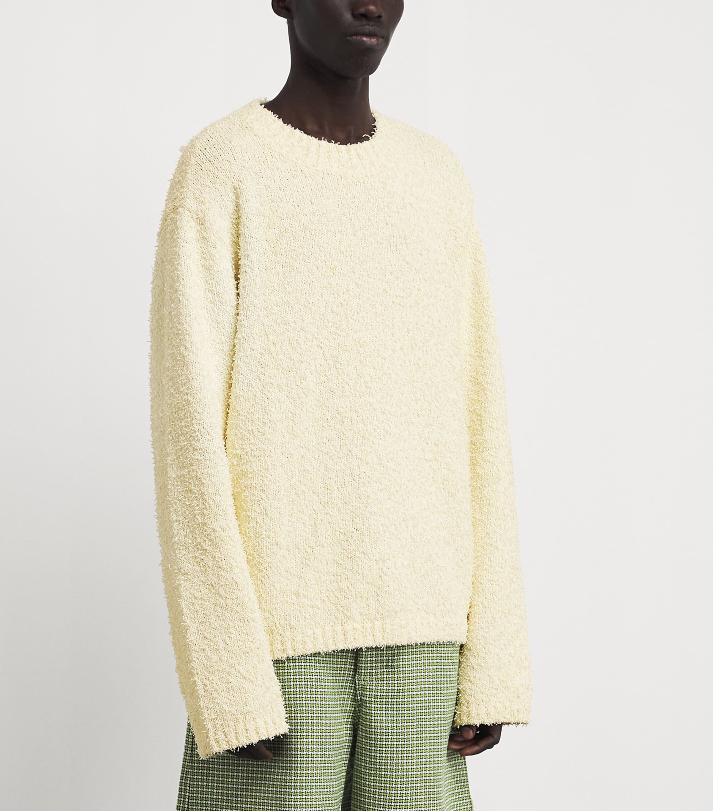 Séfr Mens Bouclé Odilon Sweater Textured Cream Image 4