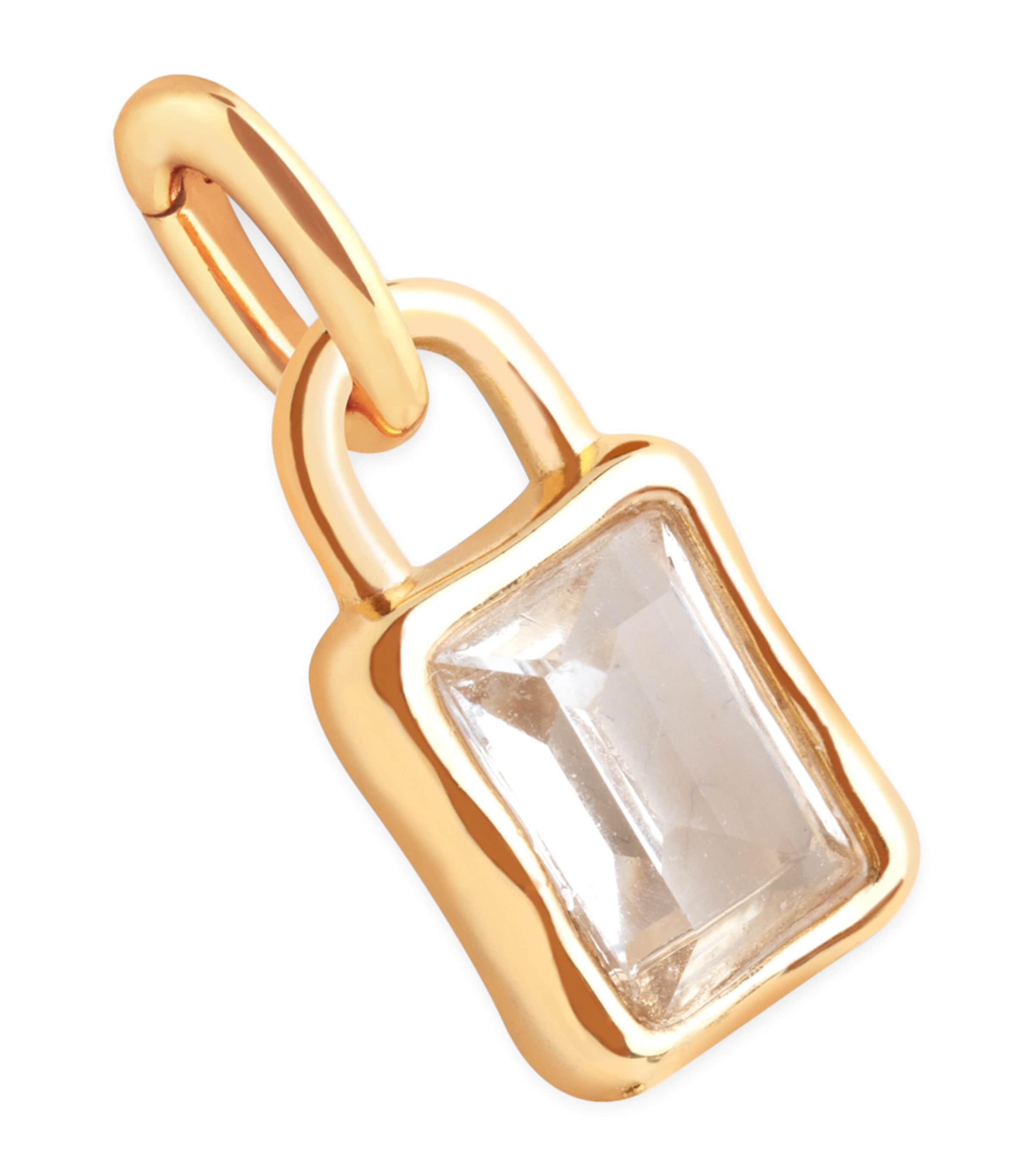 Gold-Plated April Birthstone Charm GOLD Image 1