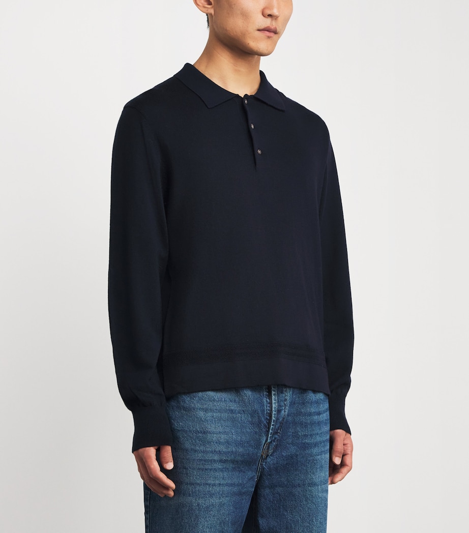 Merino Wool Brandon Polo Shirt DARK NAVY Image 3