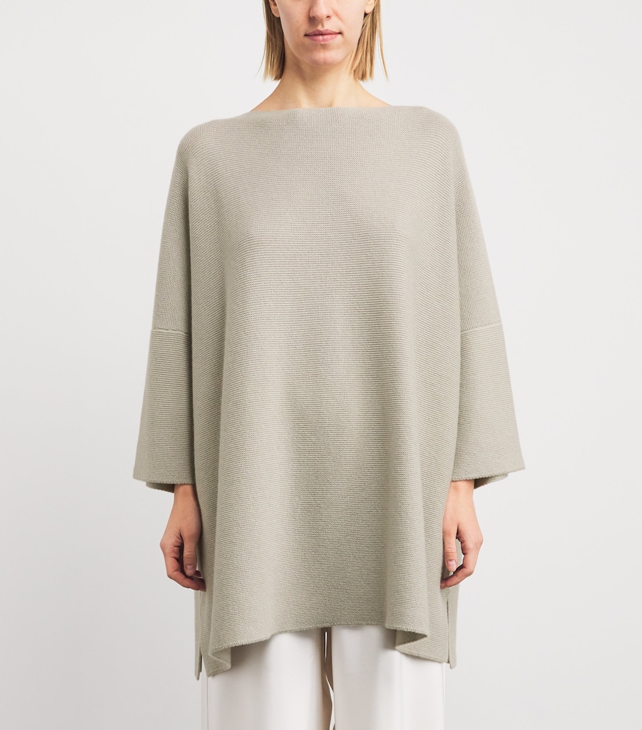 Cashmere Split-Sleeve Sweater MASTIC Image 3