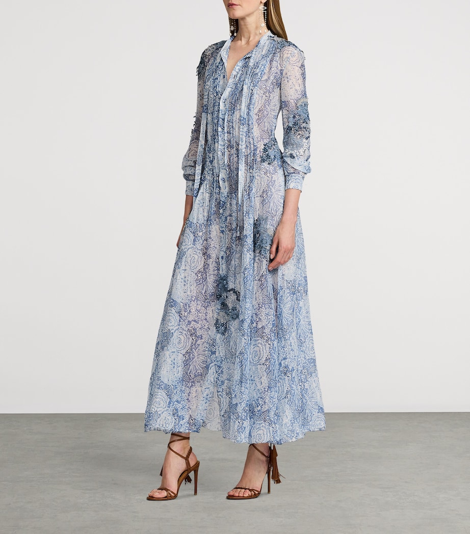 Linen-Silk Hannes Dress BLUE MULTI Image 5