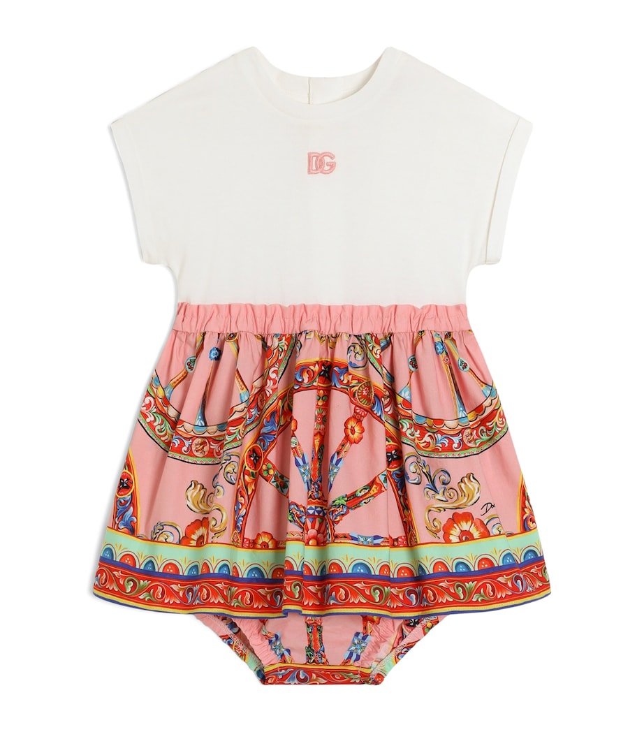 Dolce&Gabbana Kids Cotton Carretto Dress and Bloomers Set (3-30 Months) Combined Colou Image 1