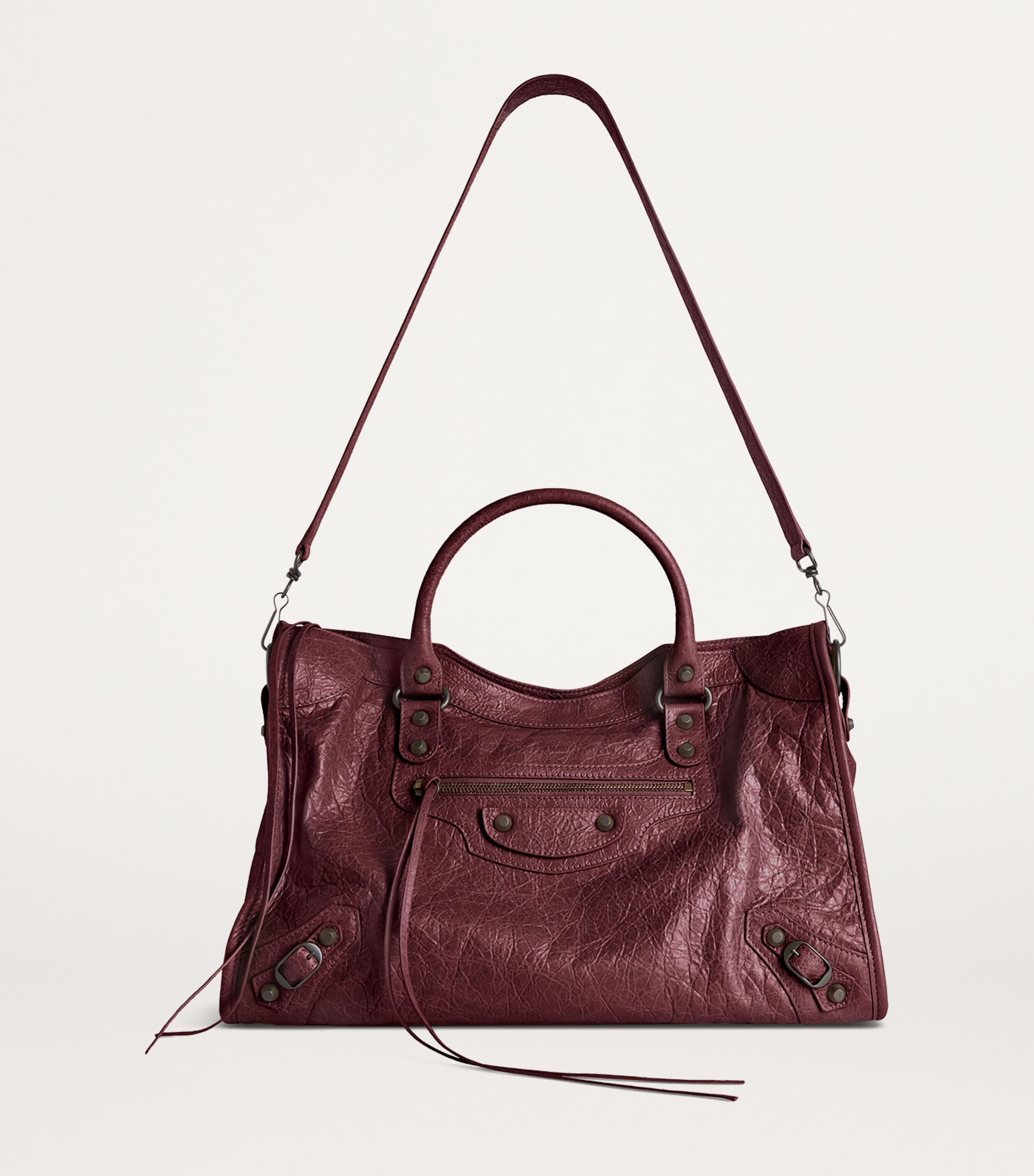 Balenciaga Medium Leather Le City Top-Handle Bag | Harrods US