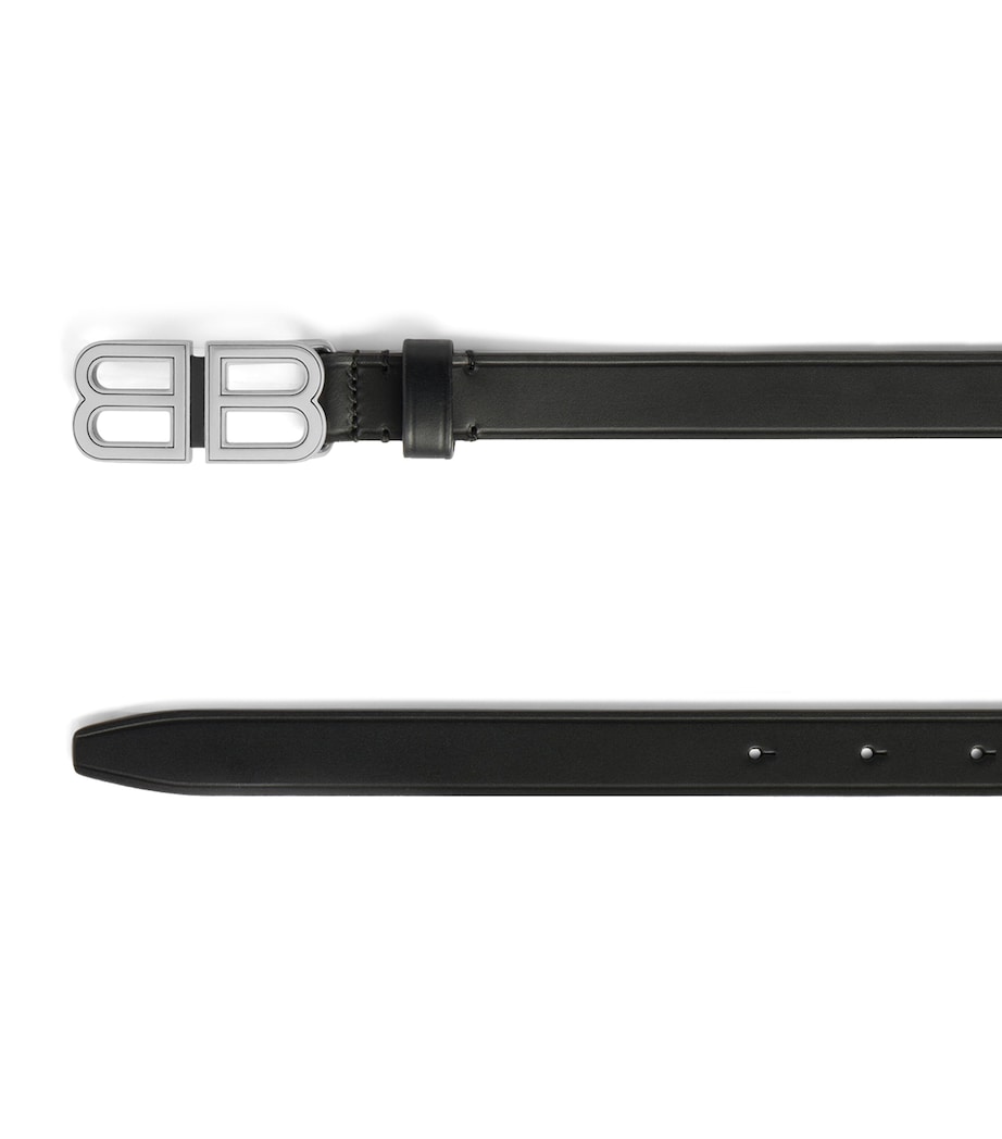 Balenciaga Leather Logo Hourglass Belt Image 1
