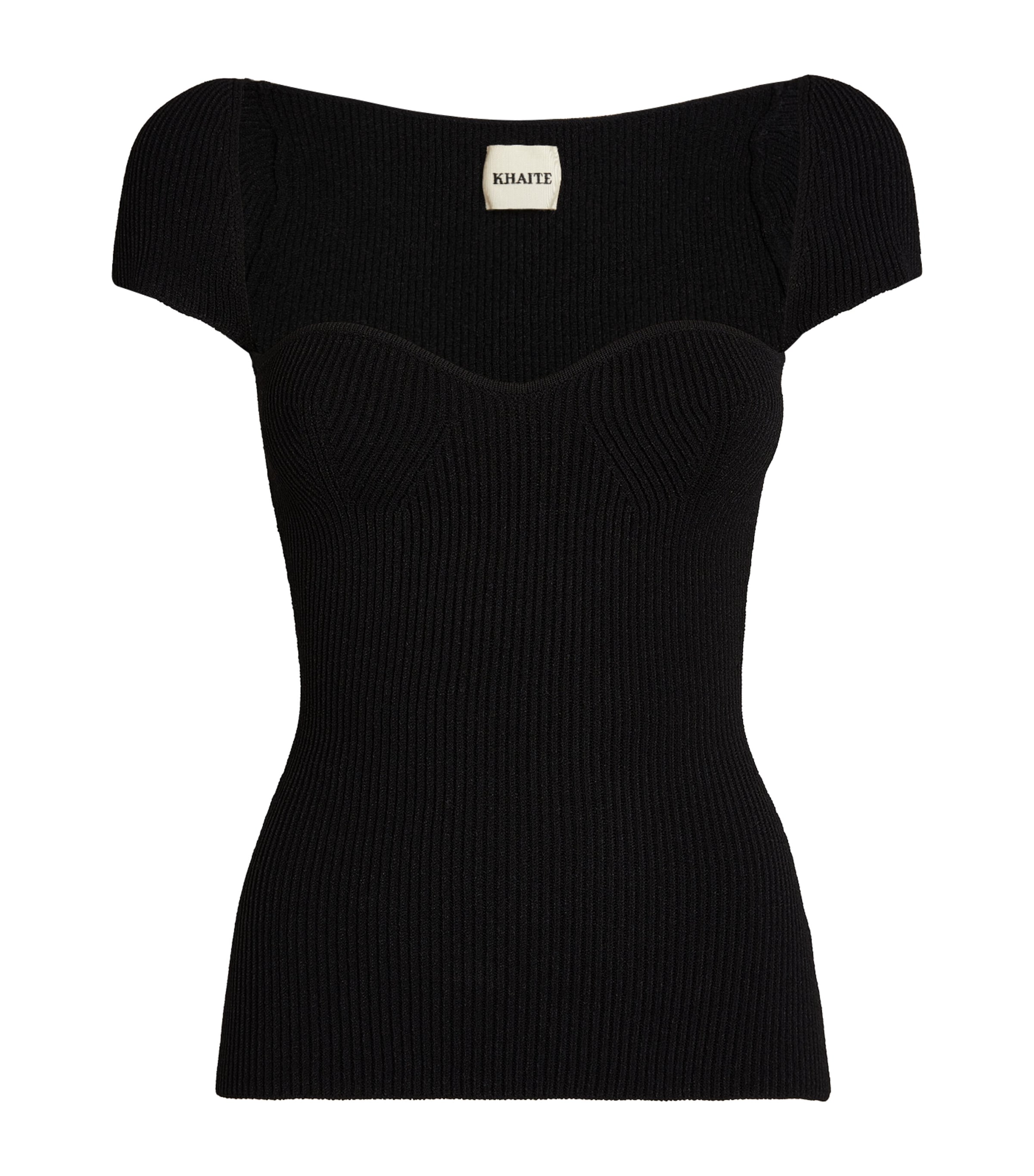 Khaite Ribbed Ista Top In Black