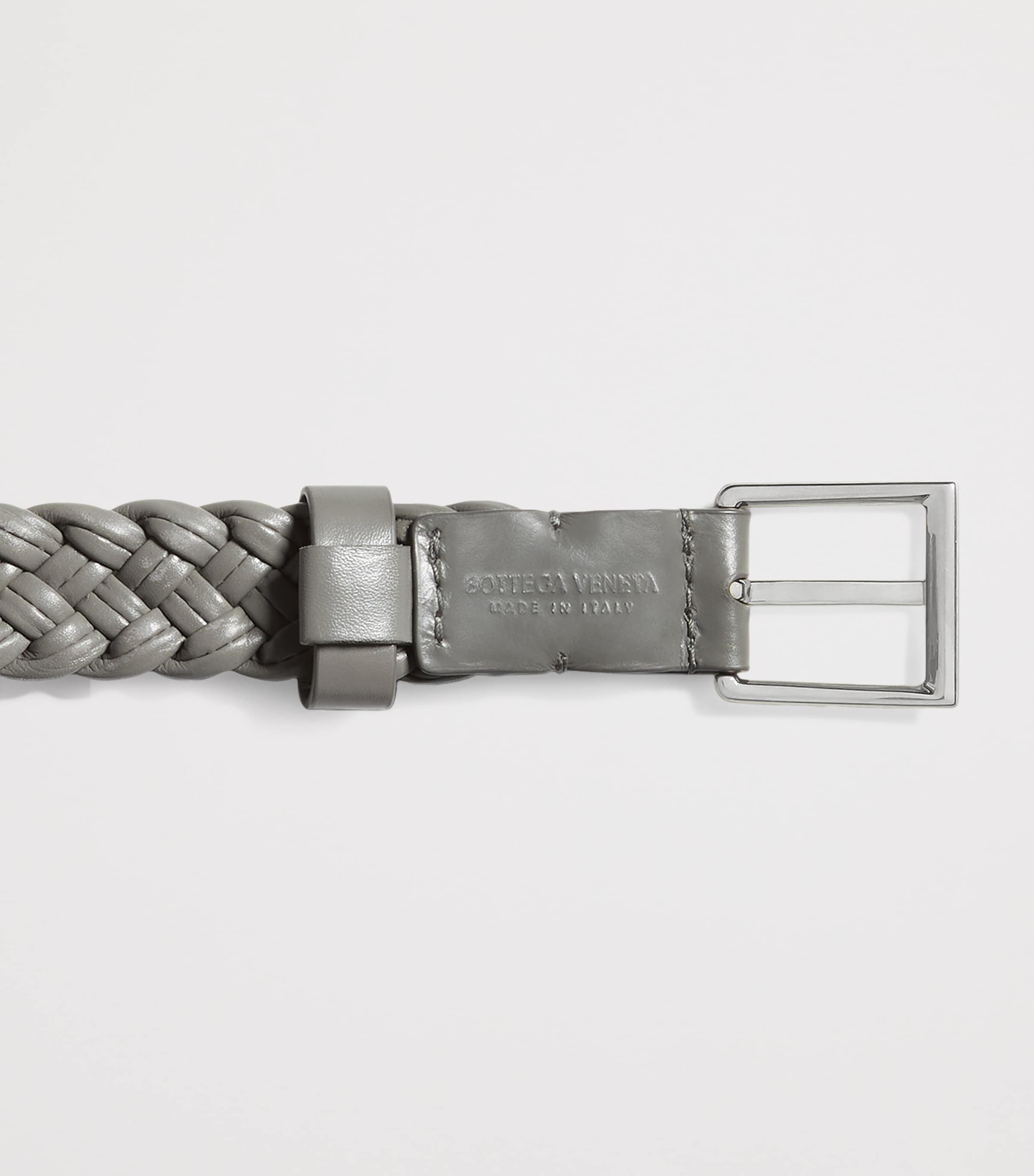 Bottega Veneta Leather Intreccio Solo Belt Image 5