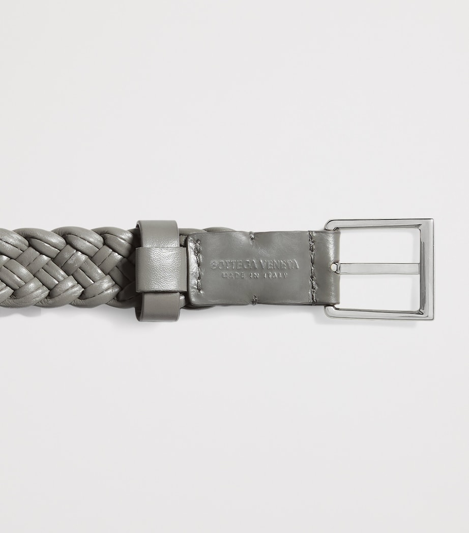 Bottega Veneta Leather Intreccio Solo Belt Image 5