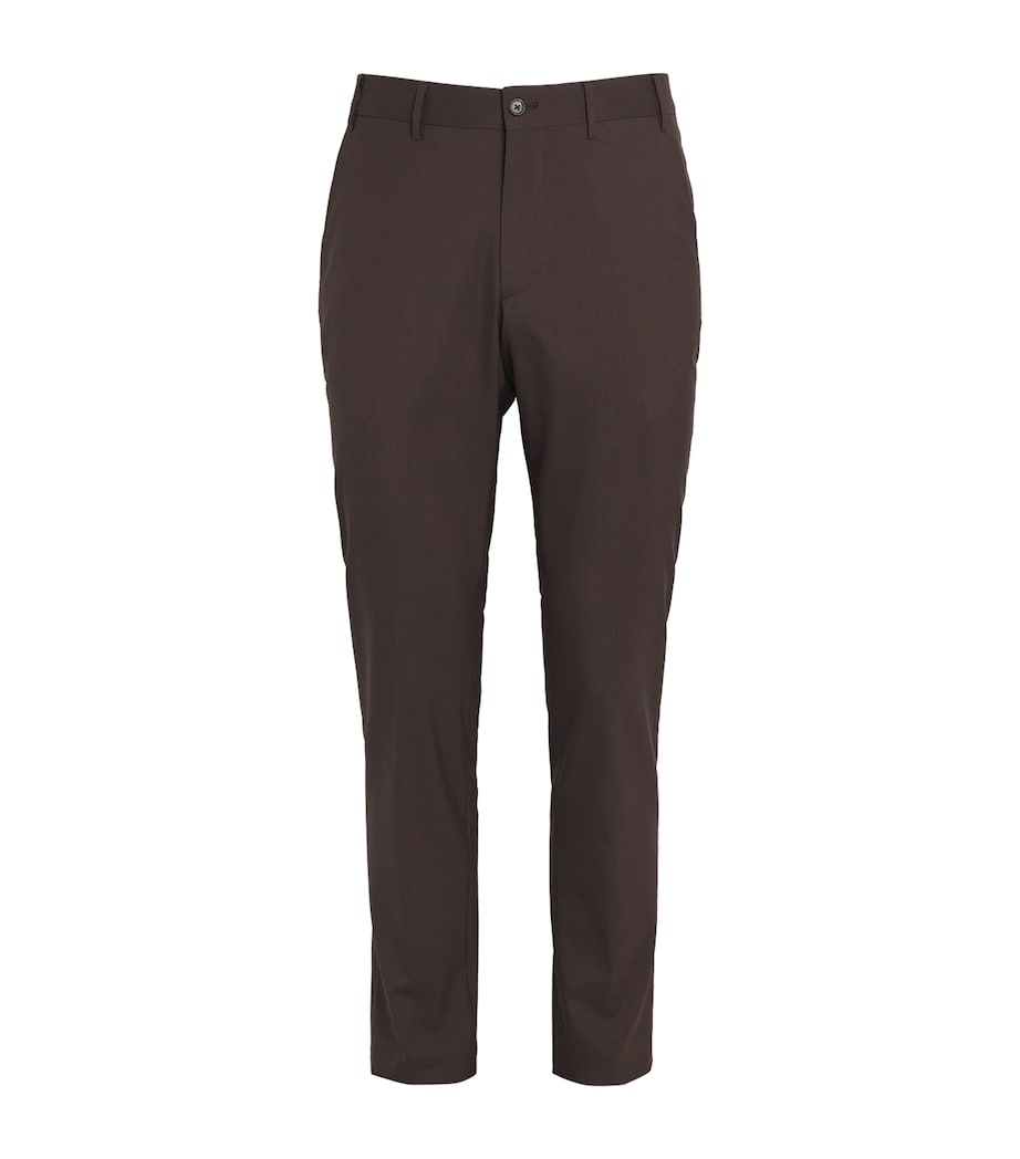 Wool-Silk Tailored Trousers 030 DARK BROWN Image 1