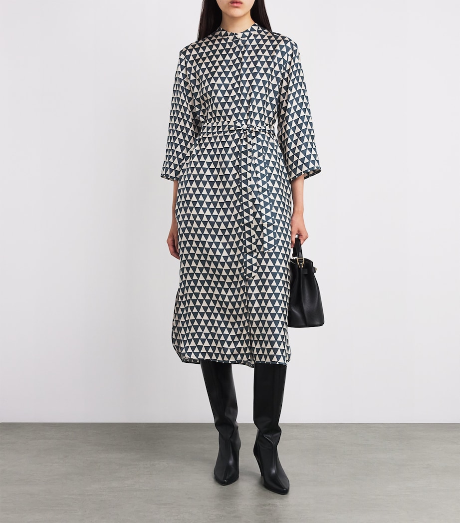 Silk Printed Midi Dress ULTRAMARINE Image 2