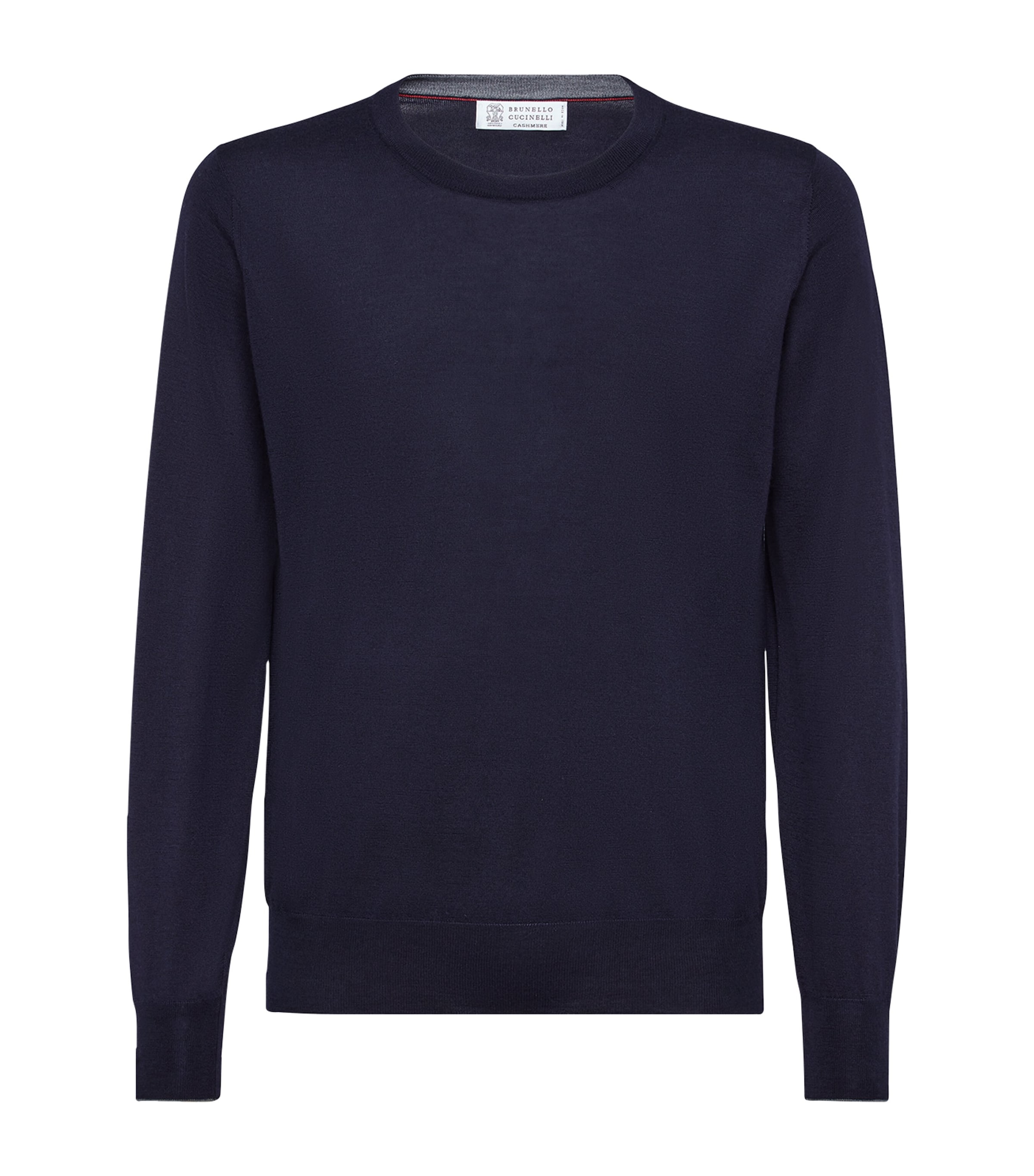 Brunello Cucinelli Wool Cashmere Crewneck Sweater In Blue