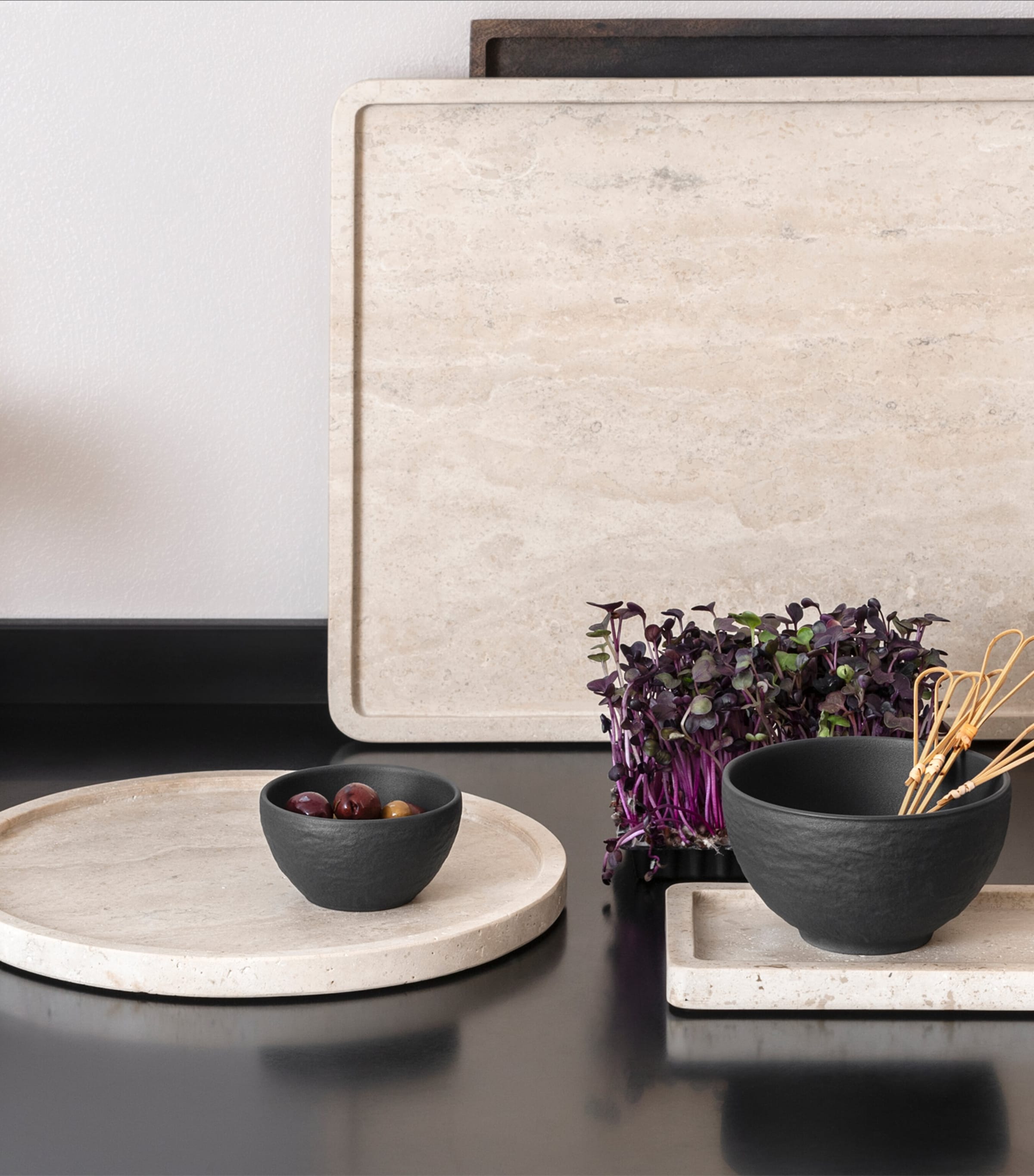 Earthenware Manufacture Travertine Serving Platter (40.5cm) BEIGE Image 2