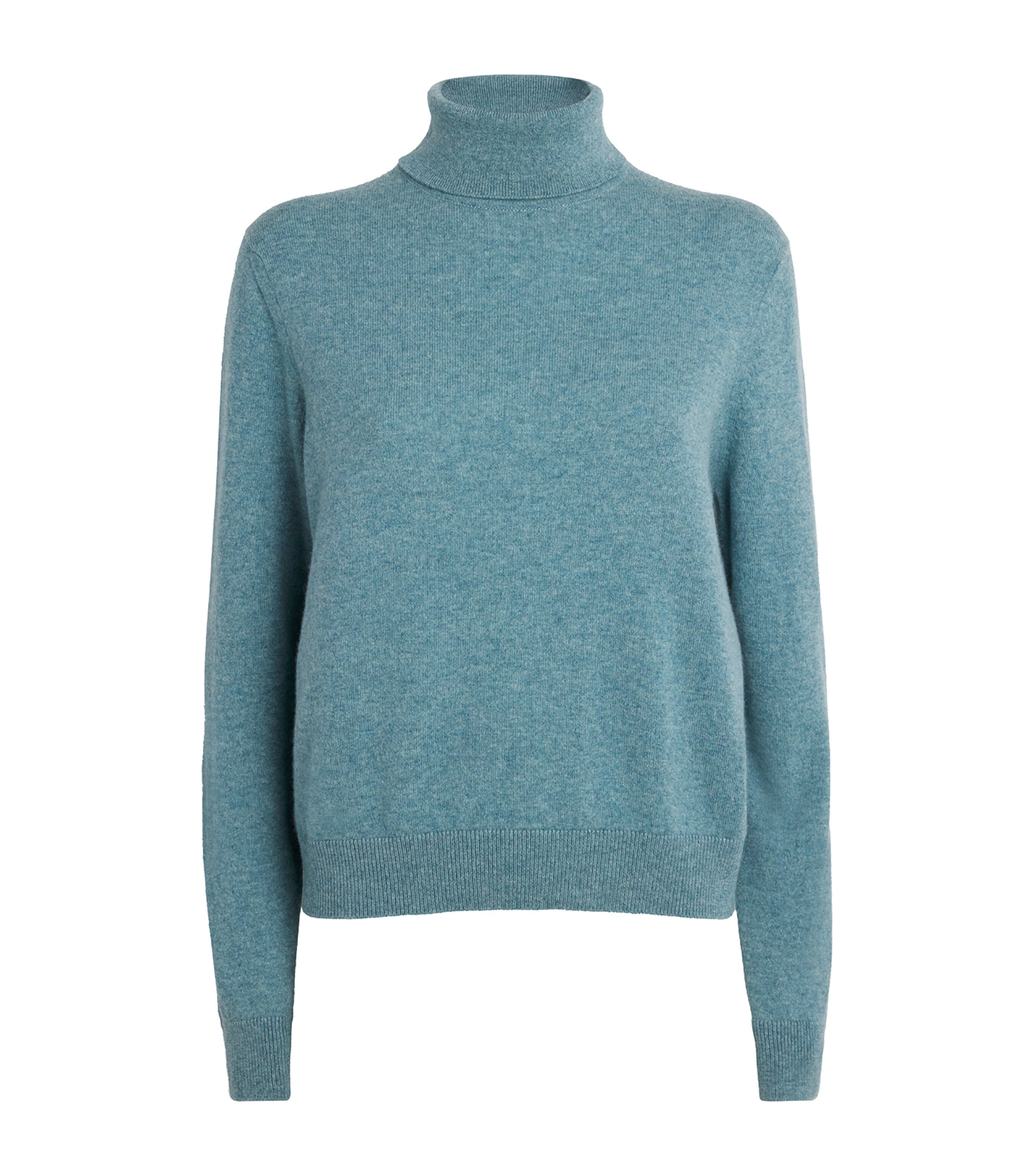 Johnstons Of Elgin Cashmere Classic Rollneck Sweater In Blue