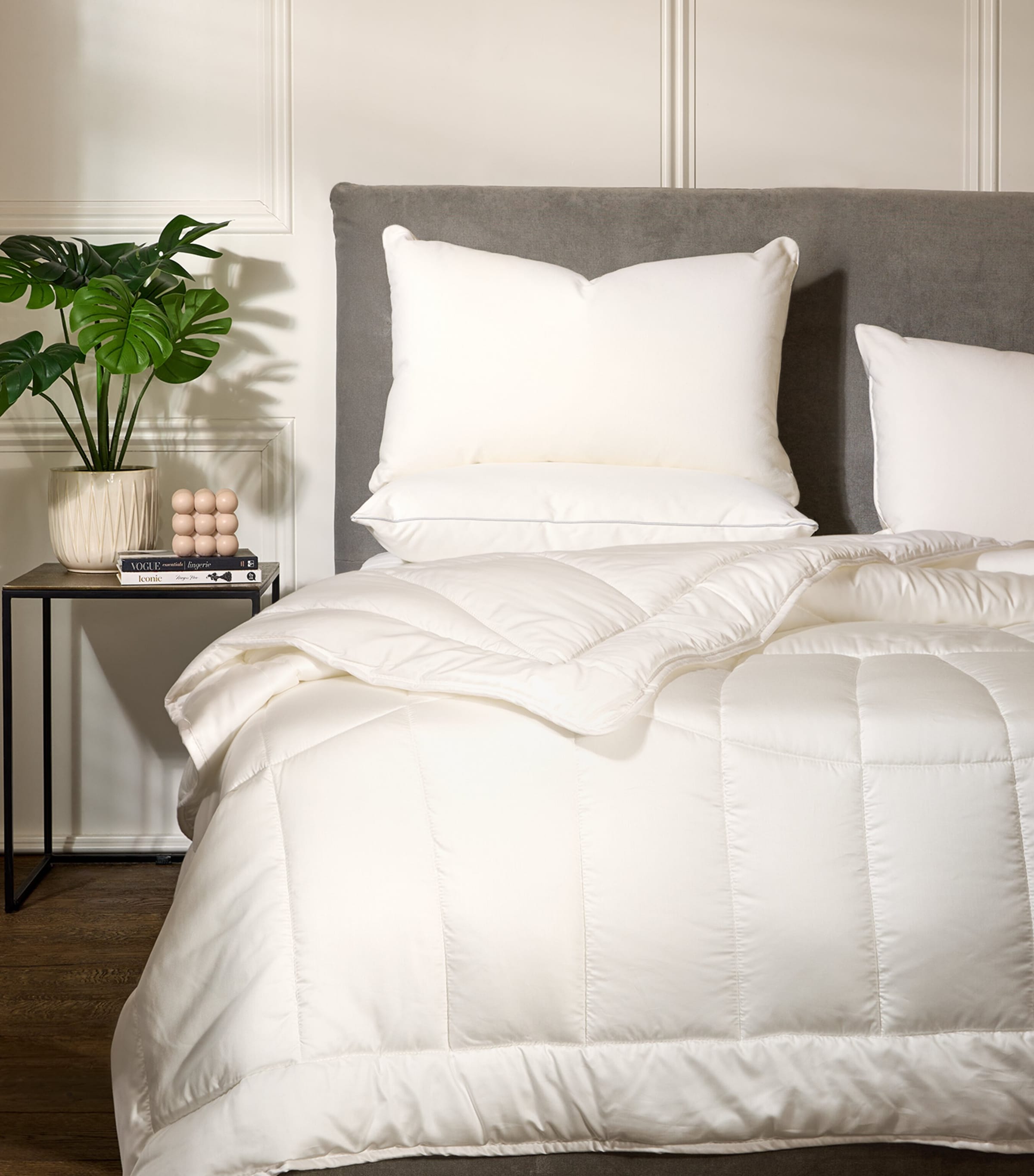 Extra-Firm Side Sleeper Pillow (50cm x 75cm) WHITE Image 4