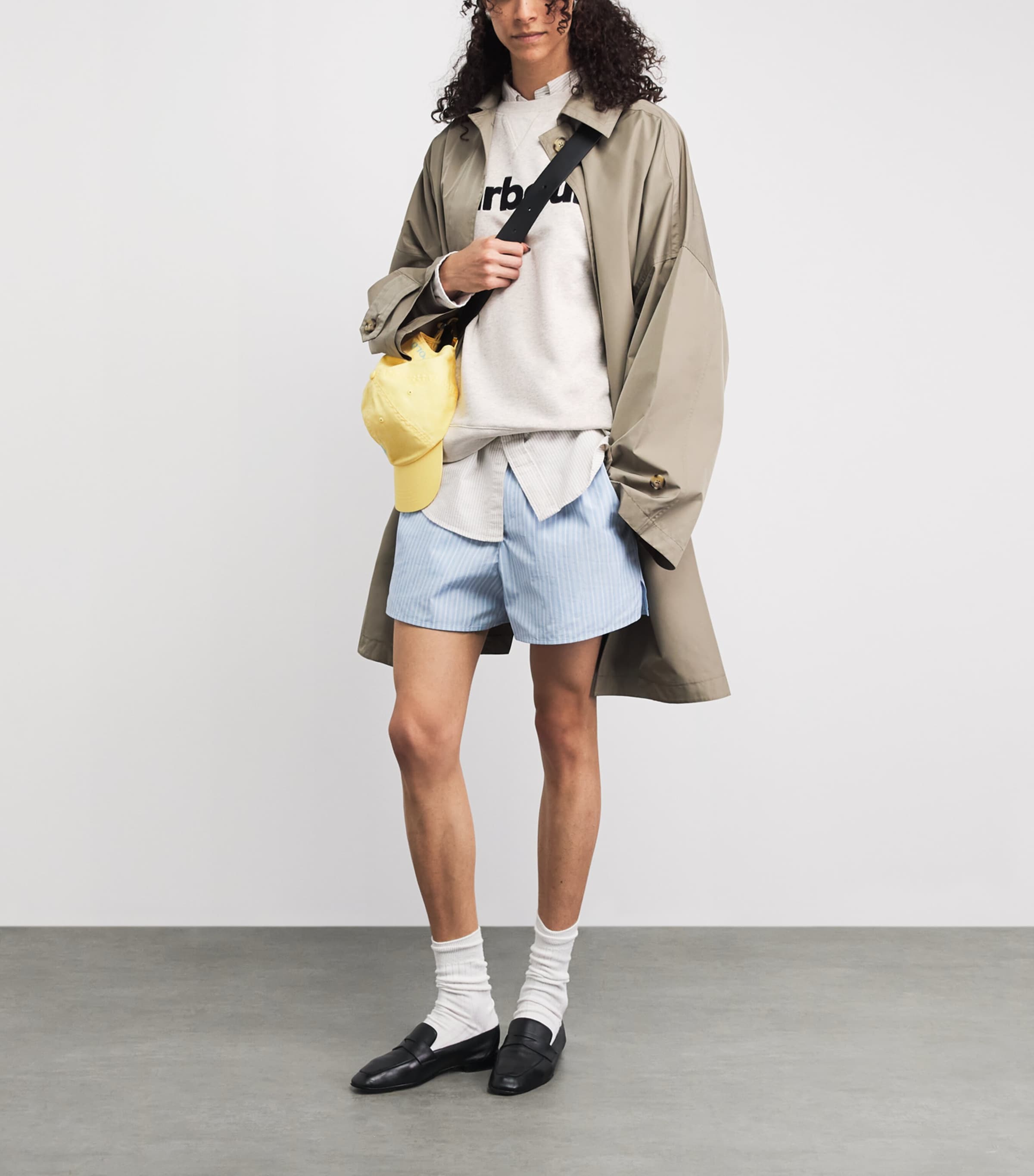 Barbour Womens Logo Hartland Sweatshirt Cloud Marl Image 2