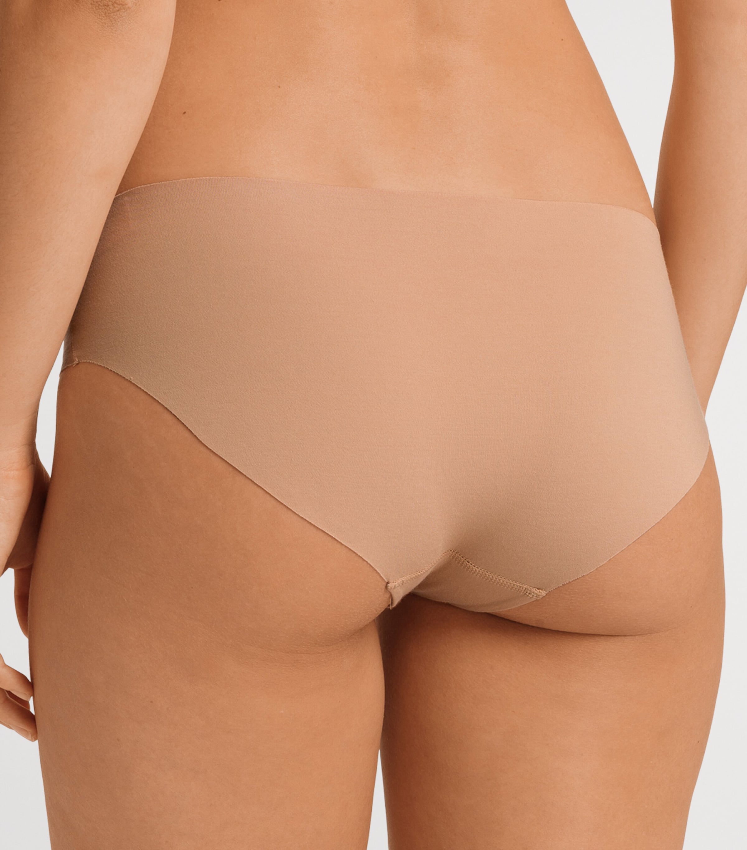 Invisible Cotton Midi Briefs BEIGE Image 4