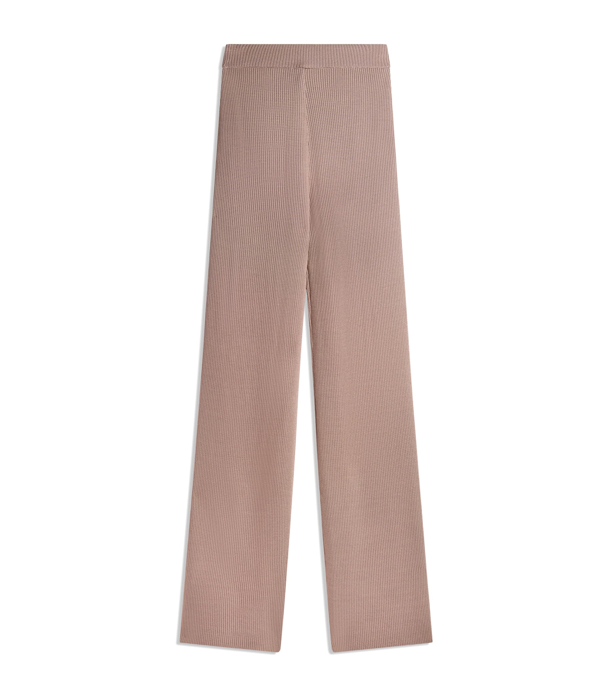 Schiaparelli Womens Wide-Leg Knit Trousers Taupe Image 1