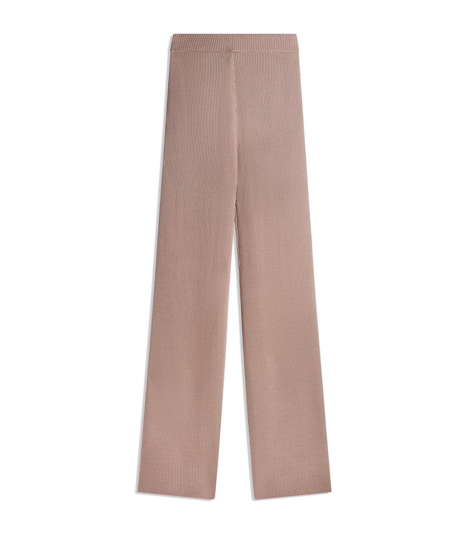 Schiaparelli Womens Wide-Leg Knit Trousers Taupe Image 1