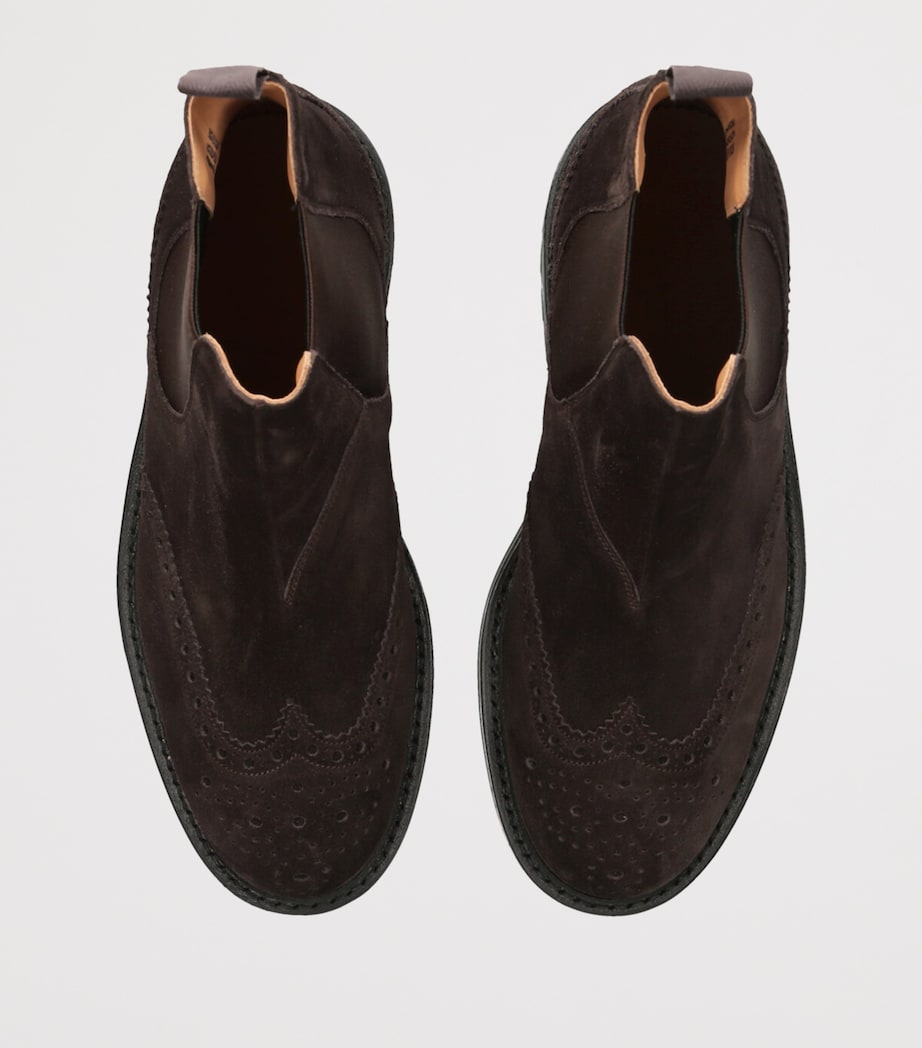 Suede Mcentyre Chelsea Boots DARK BROWN Image 4