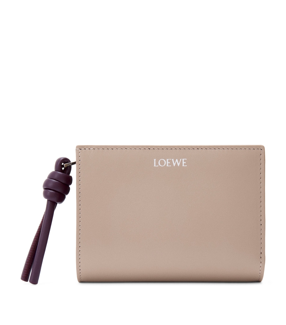 Leather Knot Wallet CLAY/PLUM Image 1