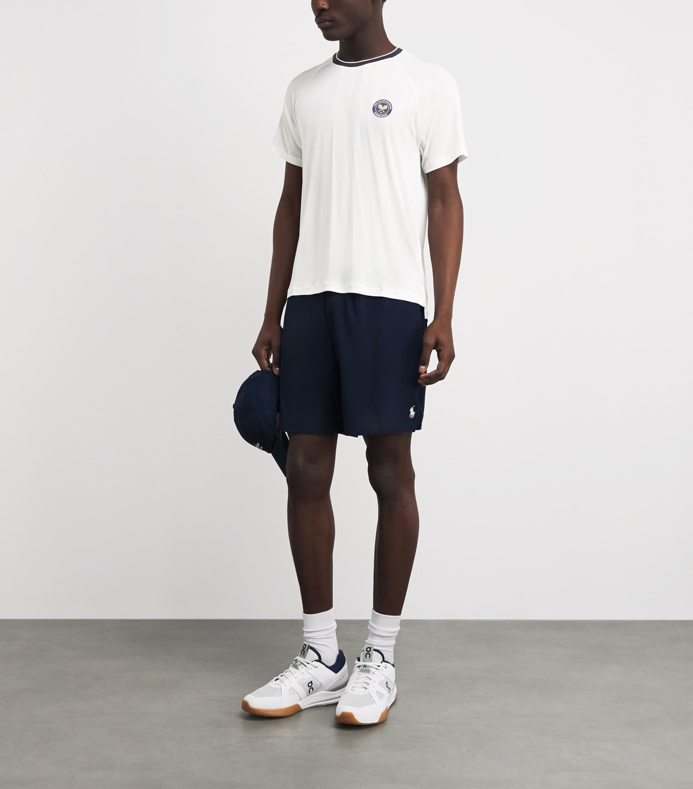 RLX Ralph Lauren Mens x Wimbledon Performance Mesh T-Shirt Ceramic White Image 2