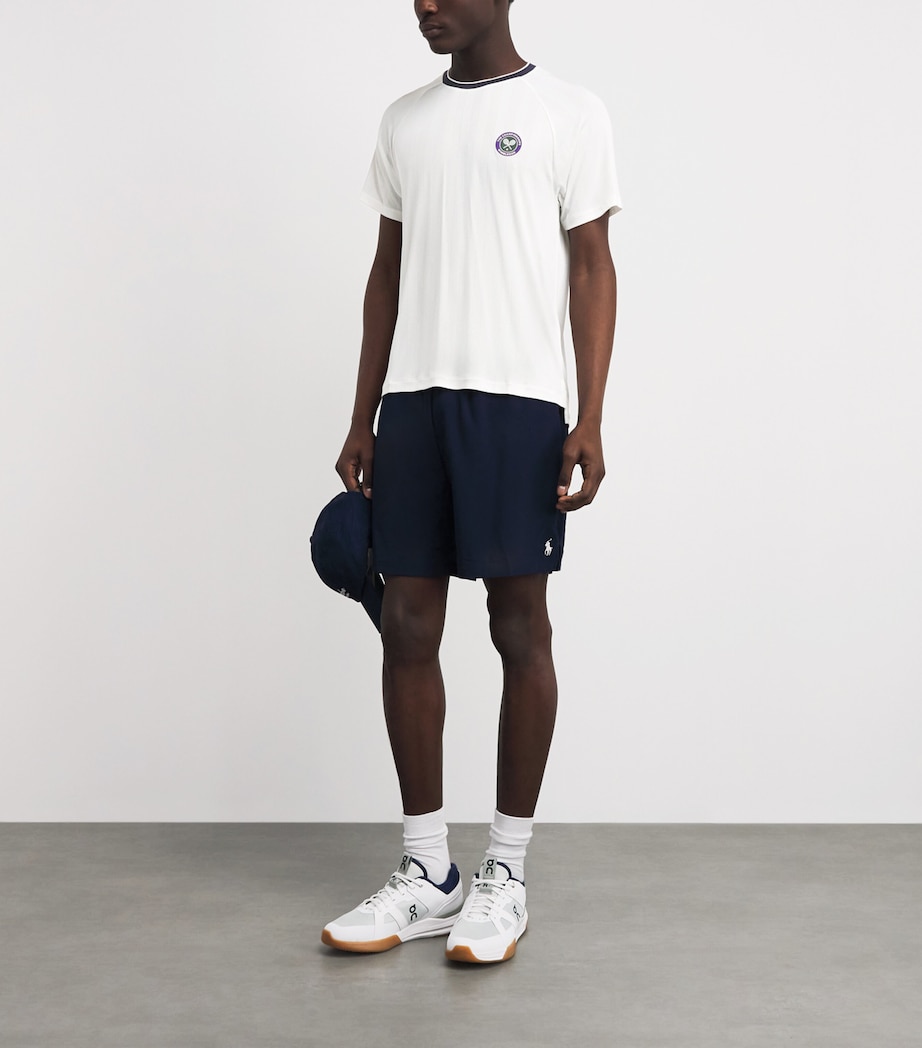 RLX Ralph Lauren Mens x Wimbledon Performance Mesh T-Shirt Ceramic White Image 2